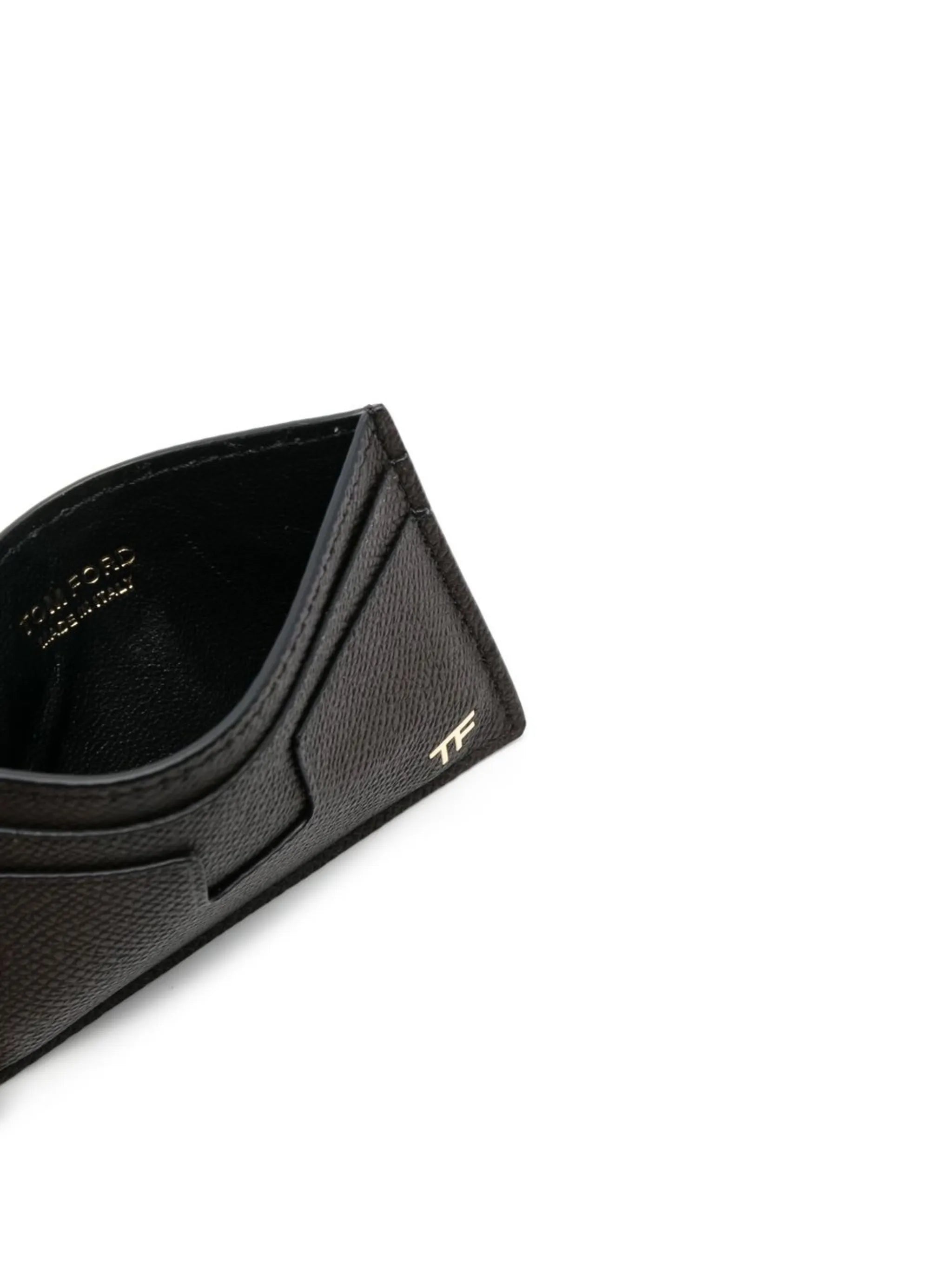 grained-leather cardholder
