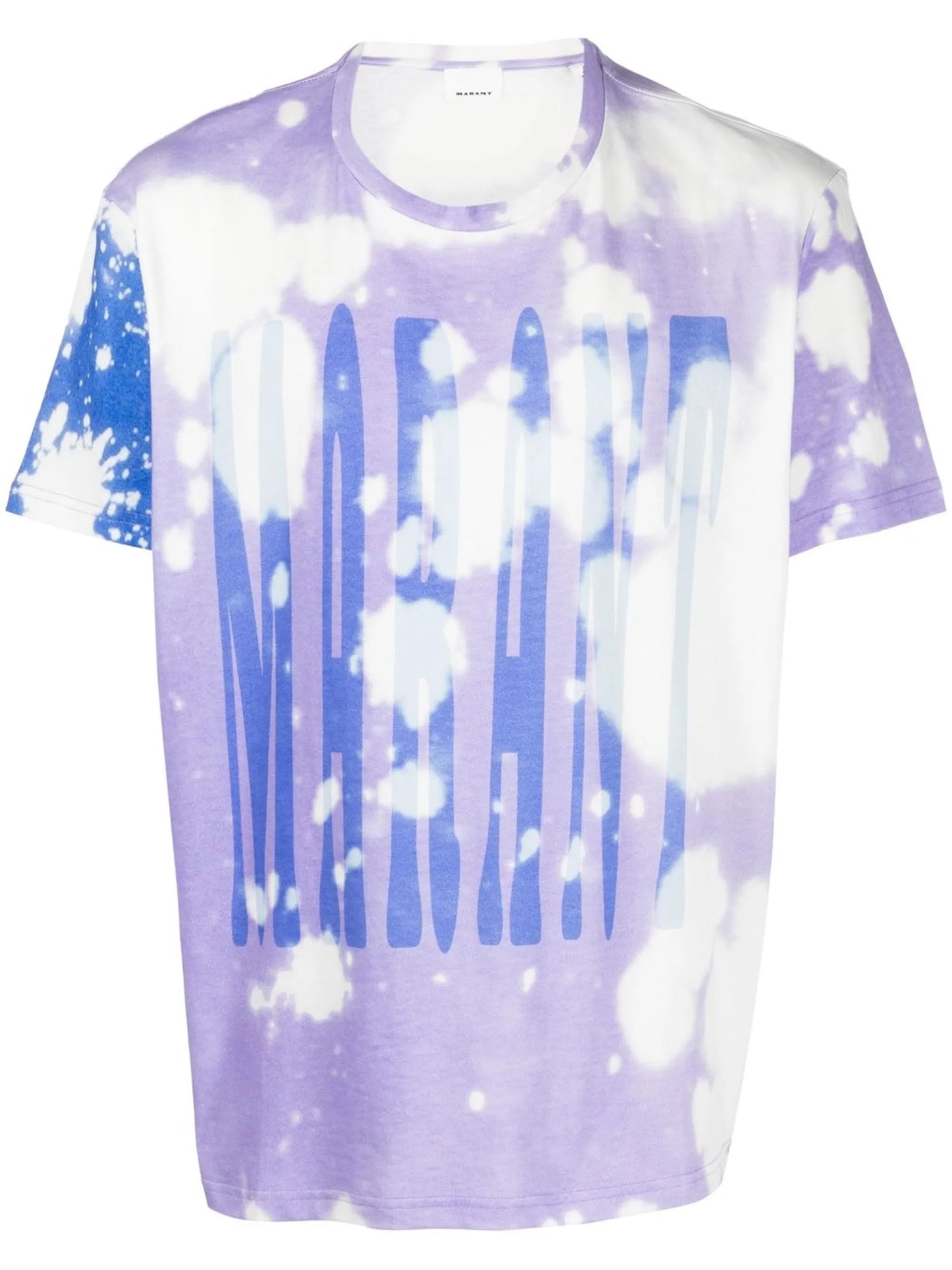 logo-print bleach-effect T-shirt