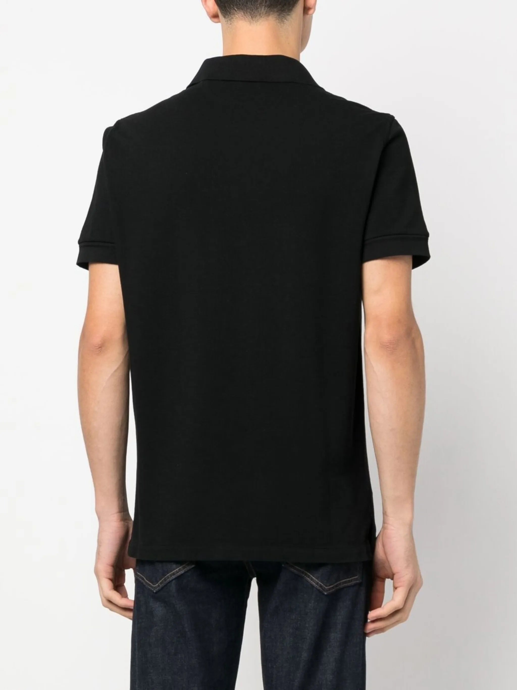 short-sleeved cotton polo shirt