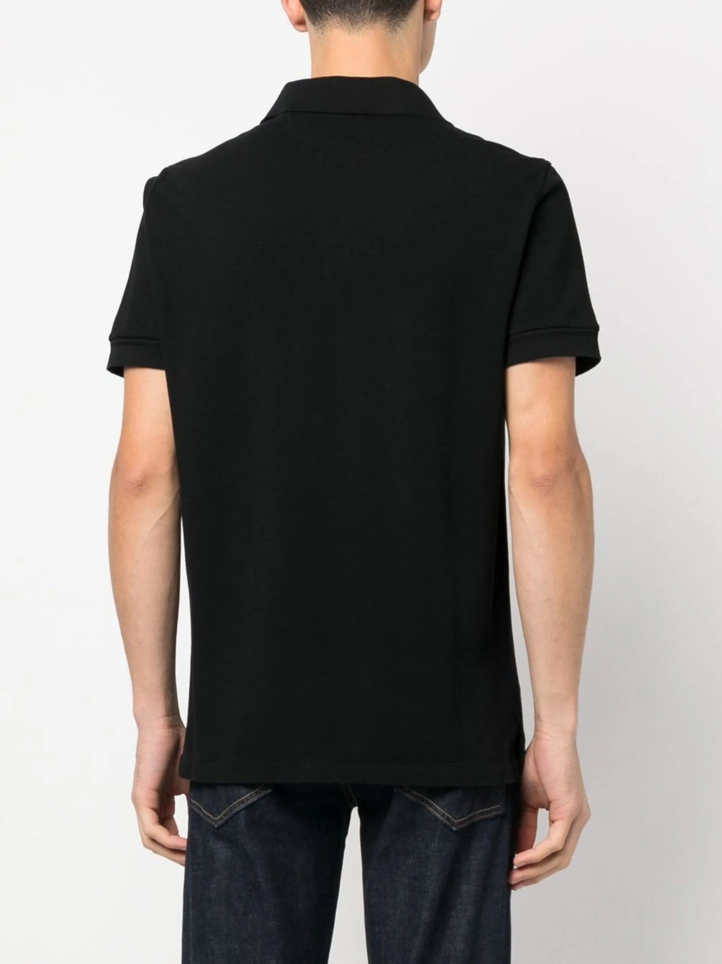 short-sleeved cotton polo shirt