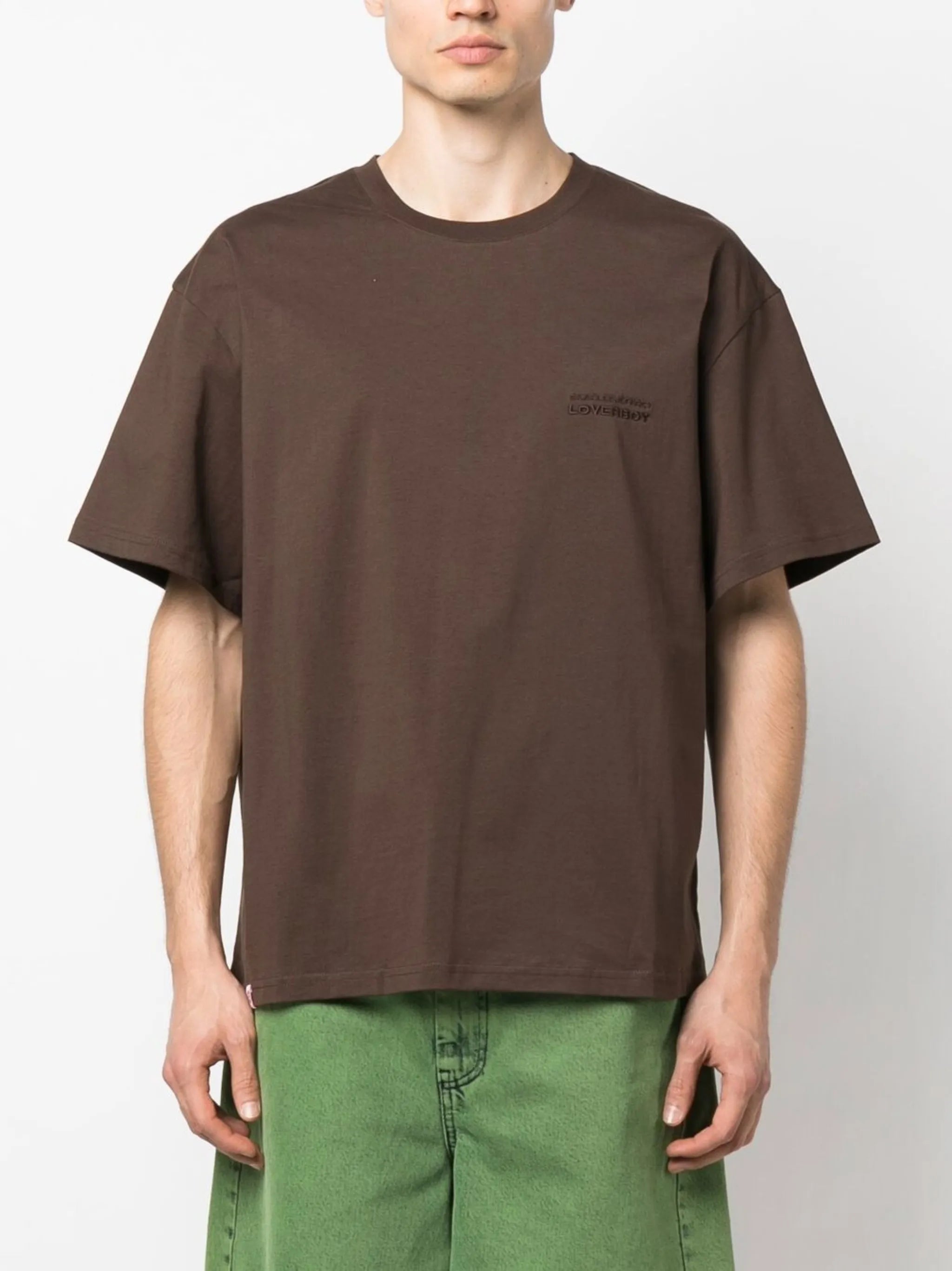 logo-embroidered organic cotton T-shirt