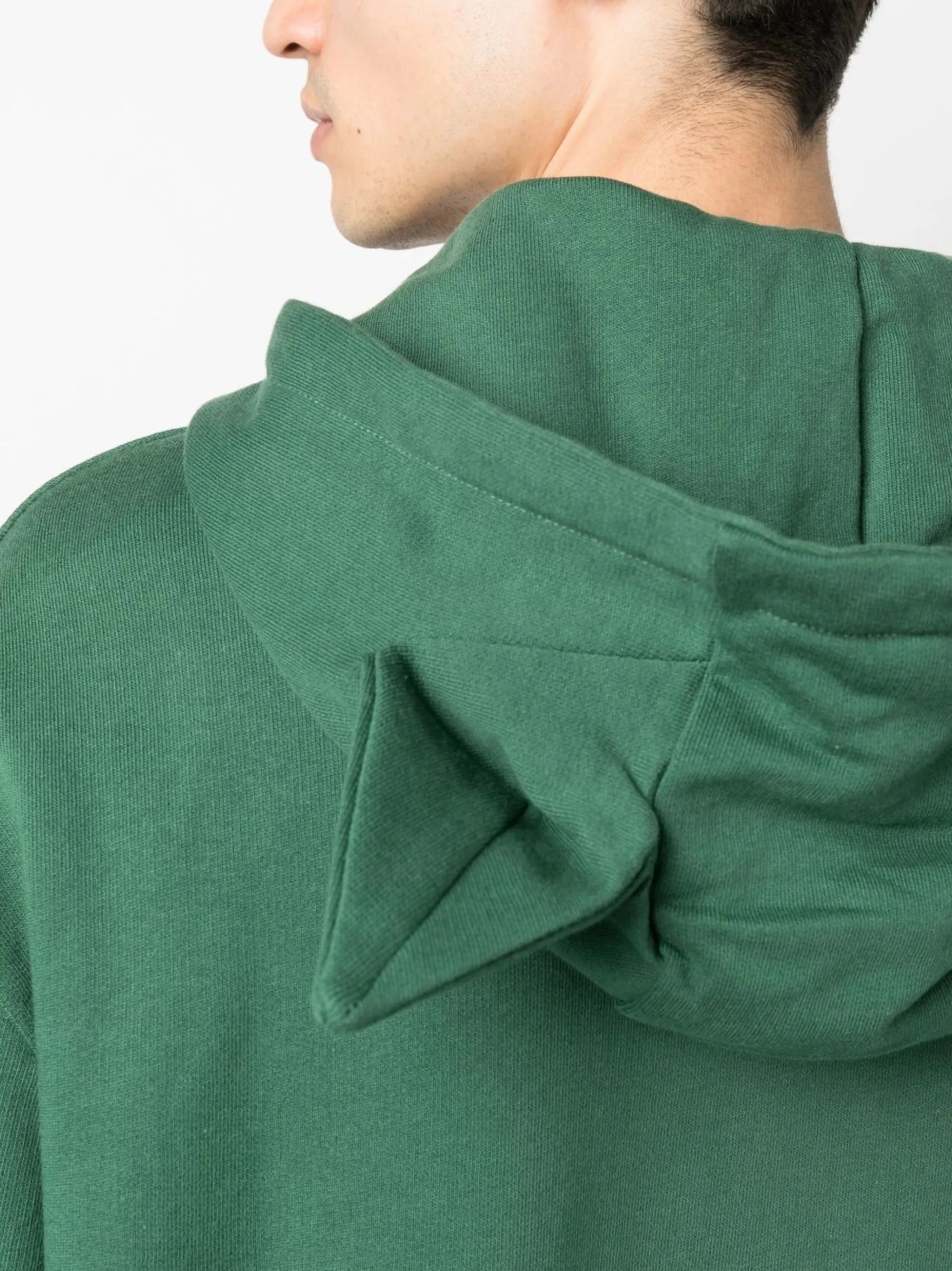 illustration-print animal-ear hoodie