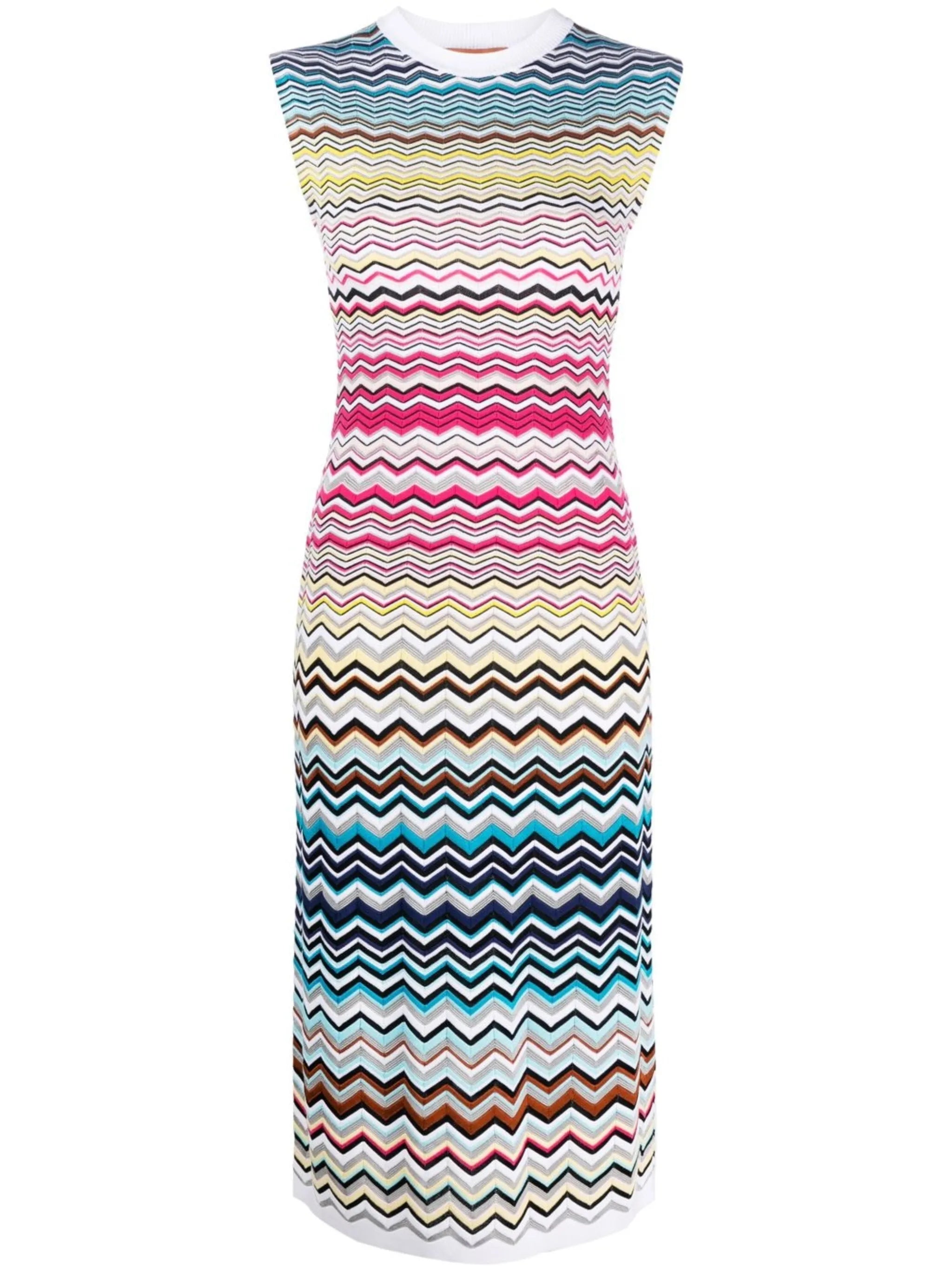 zigzag-print mini dress