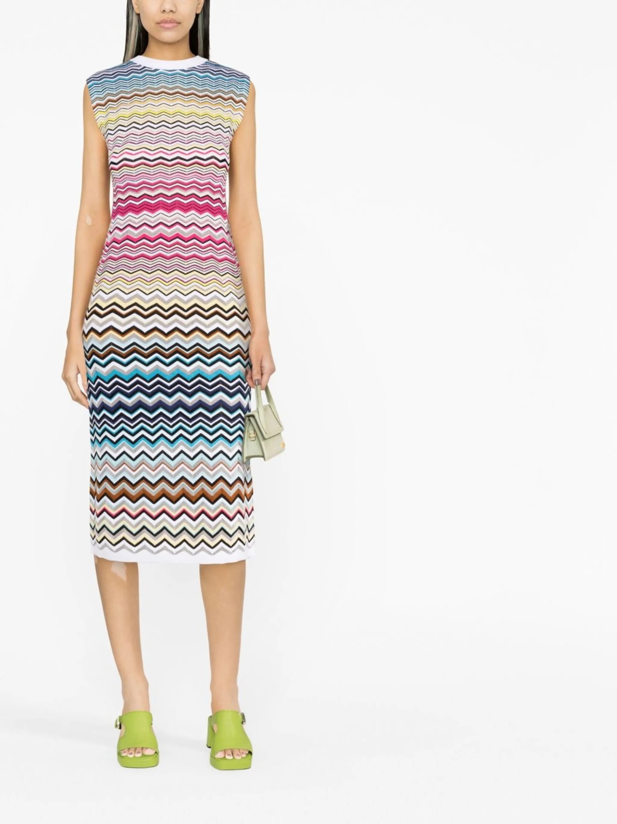 zigzag-print mini dress