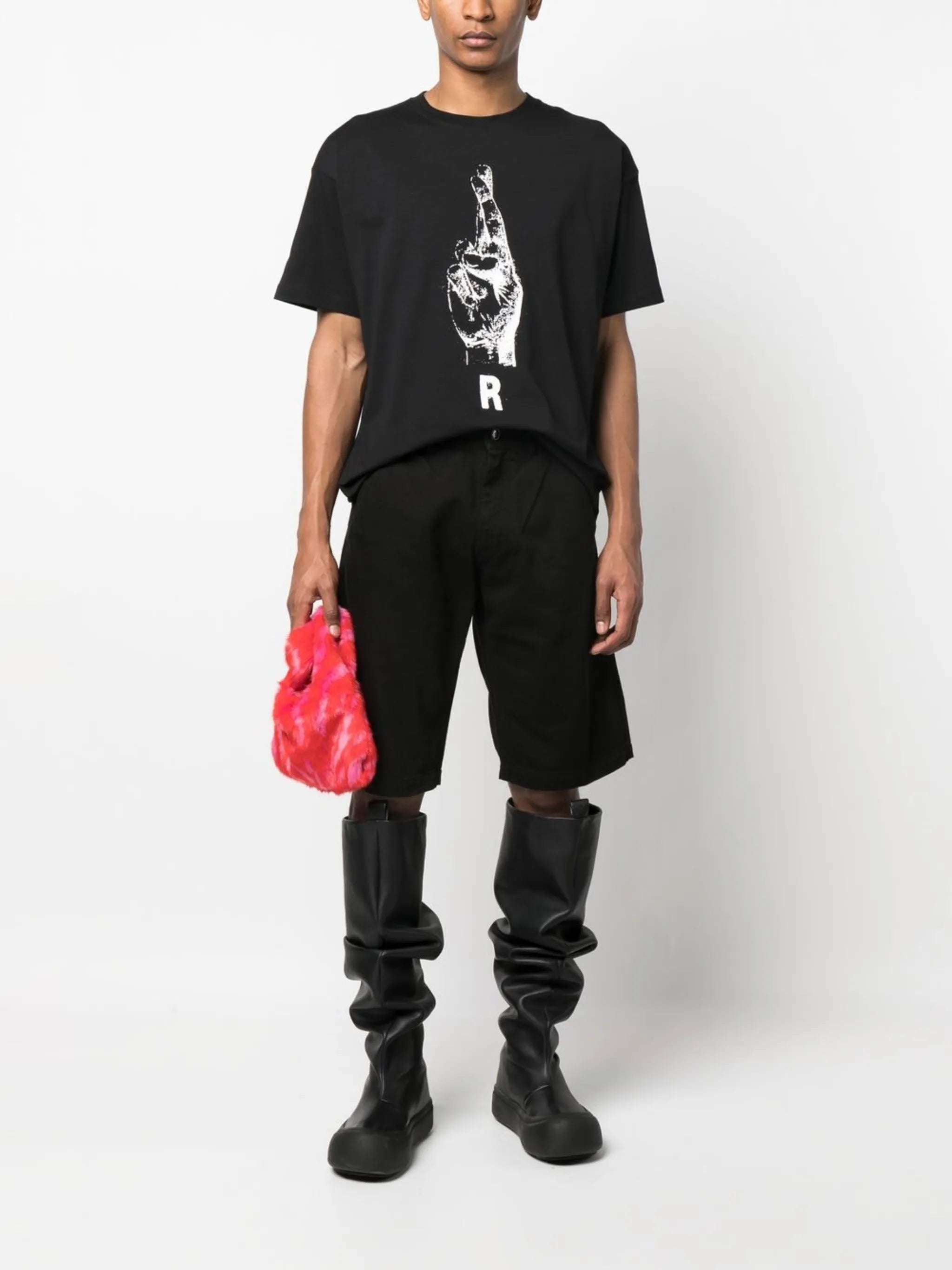 hand sign short-sleeve T-shirt