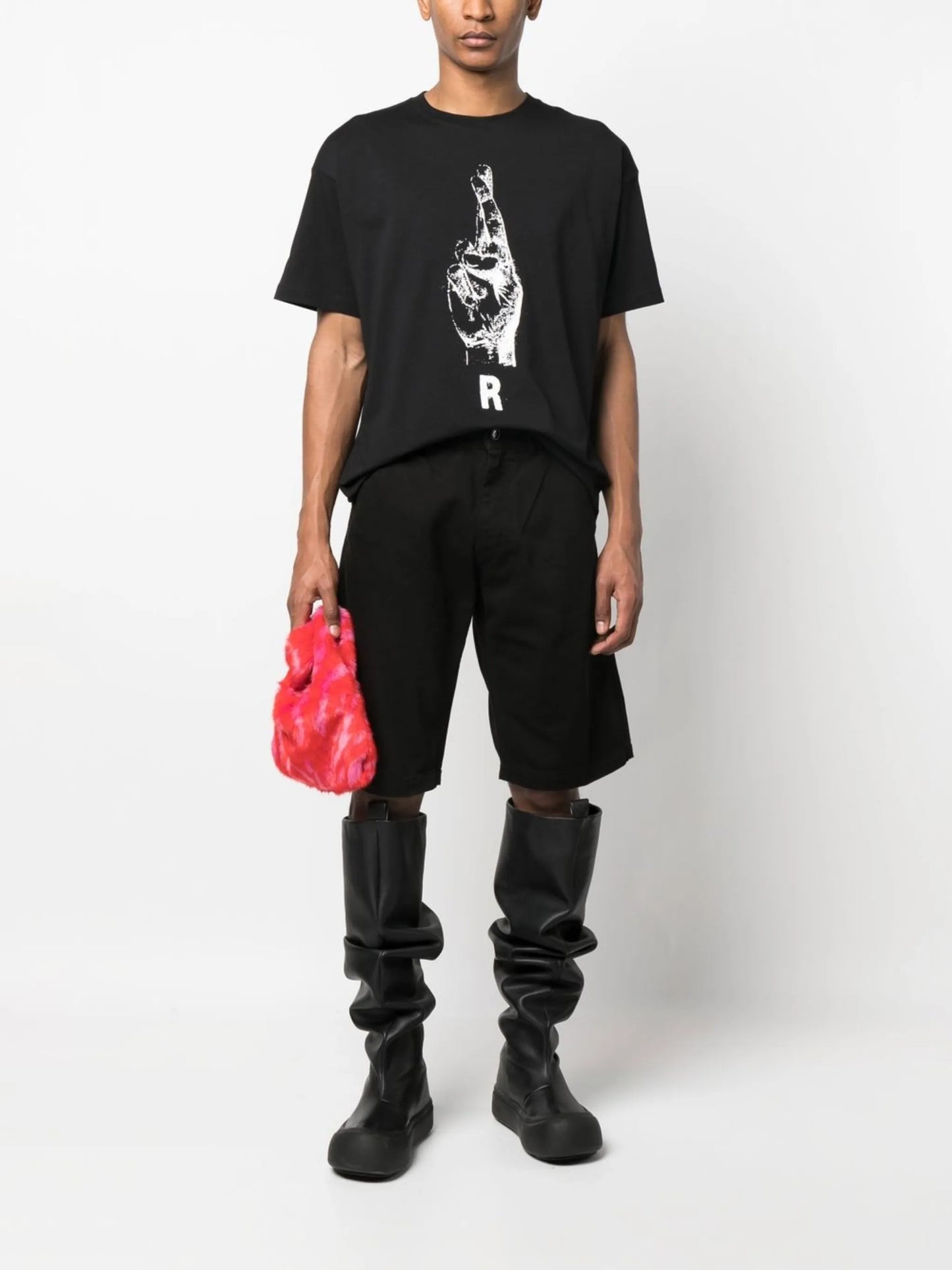 hand sign short-sleeve T-shirt