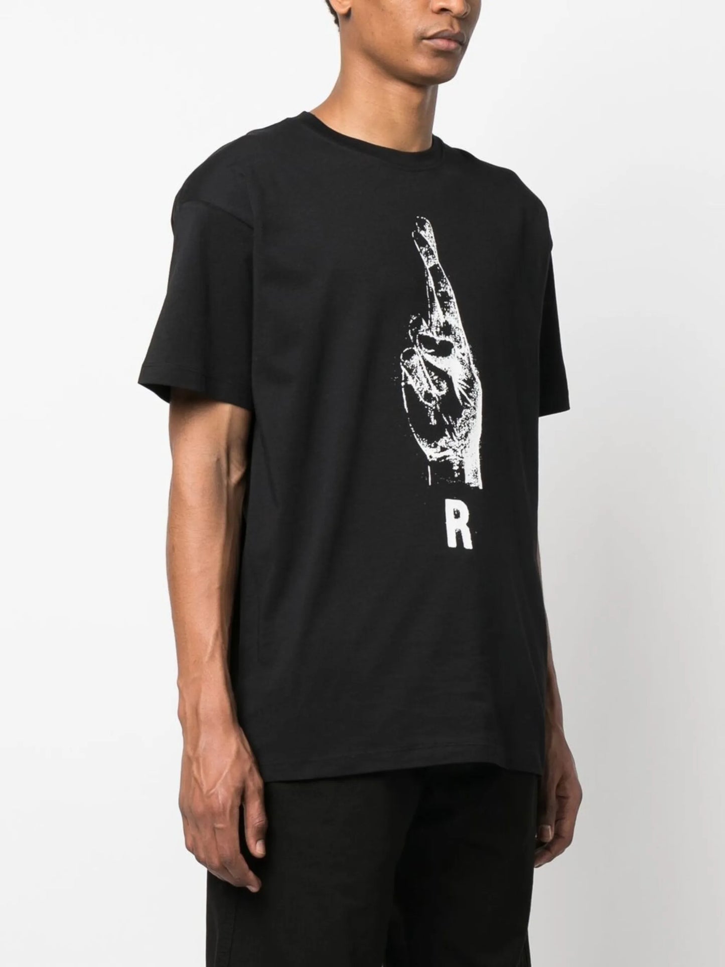 hand sign short-sleeve T-shirt