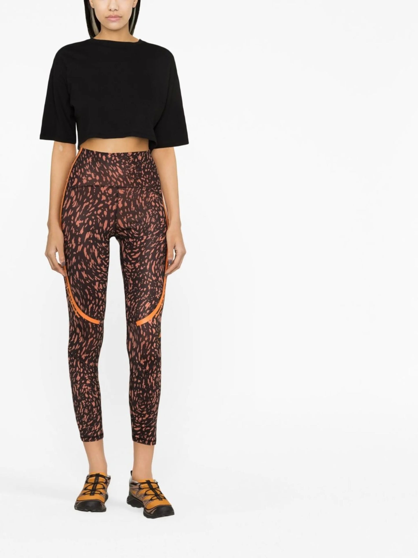 graphic-print high-waisted leggings