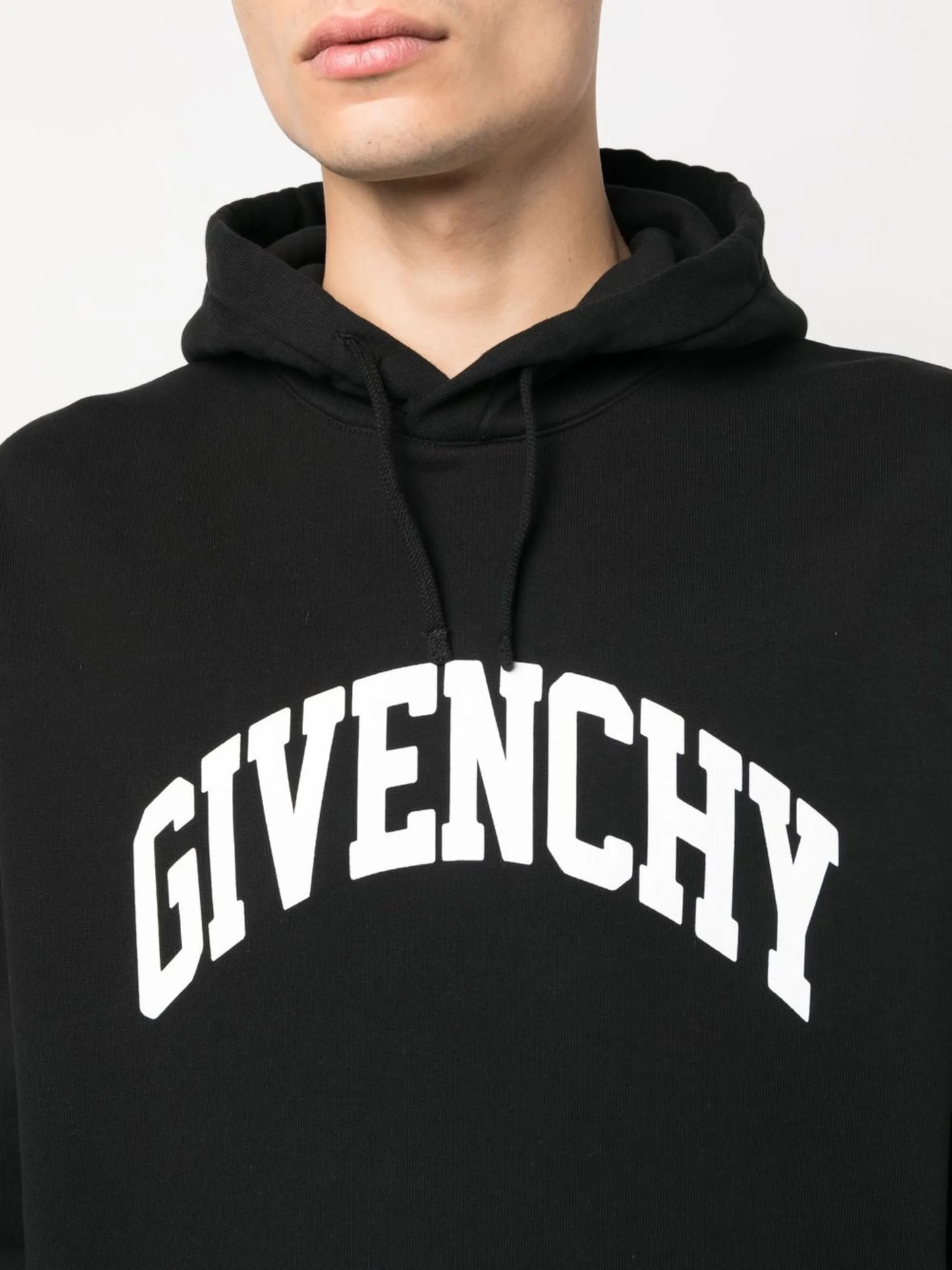 logo-print cotton hoodie