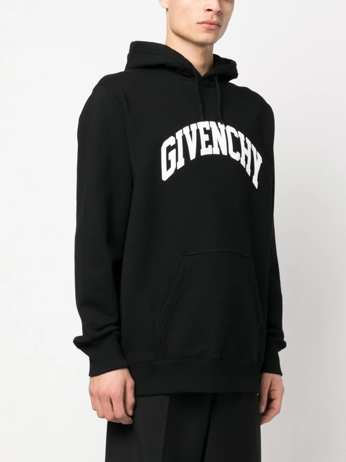 logo-print cotton hoodie