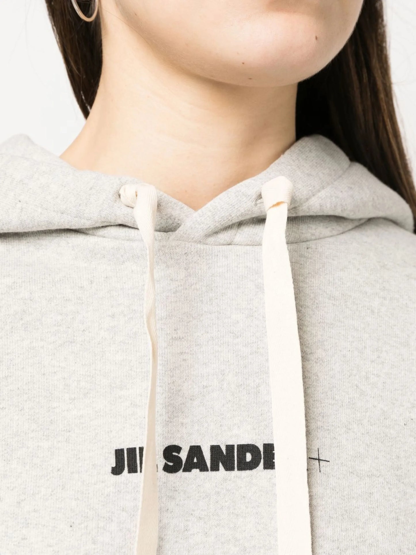 logo-print drawstring hoodie
