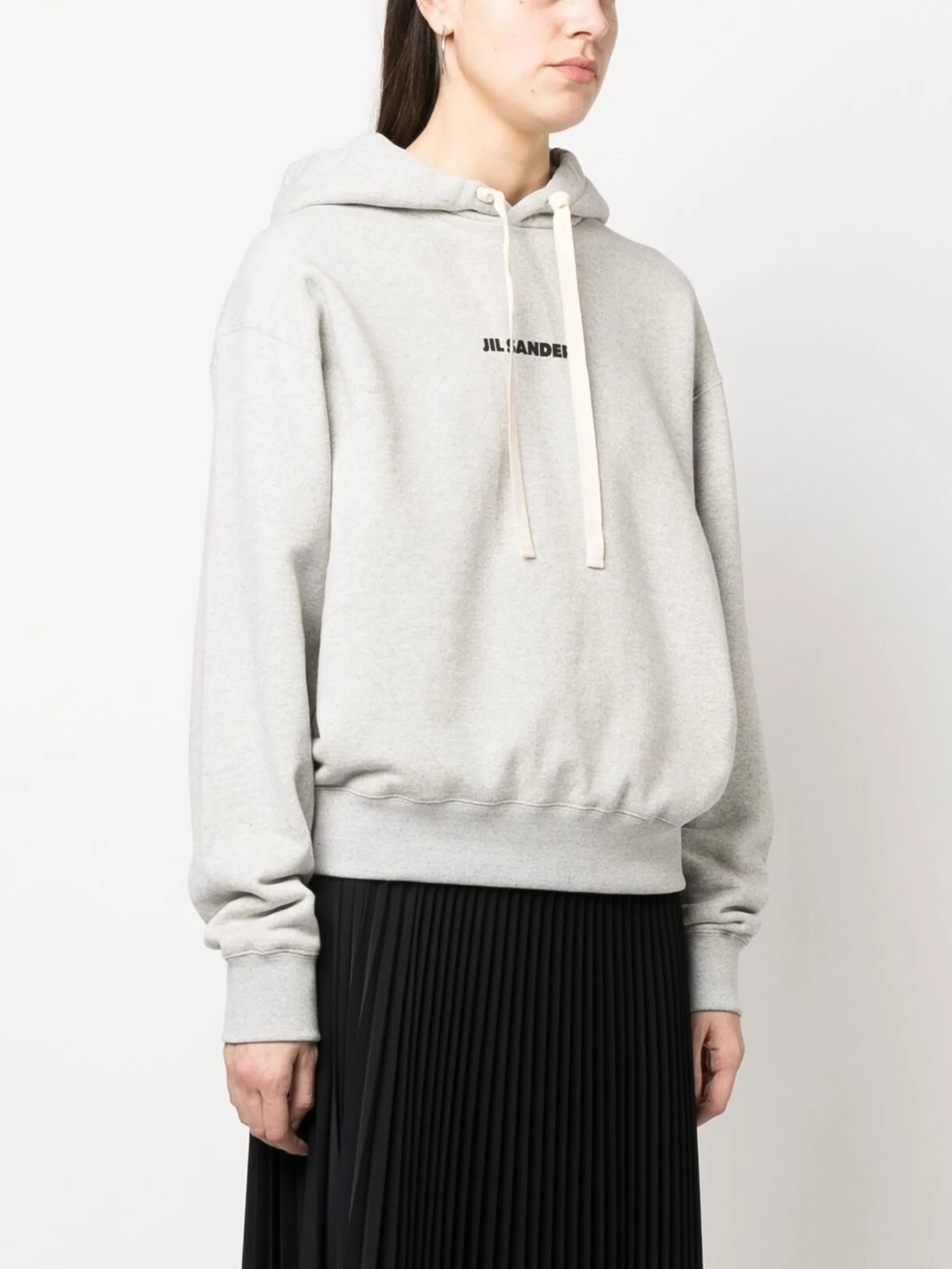 logo-print drawstring hoodie