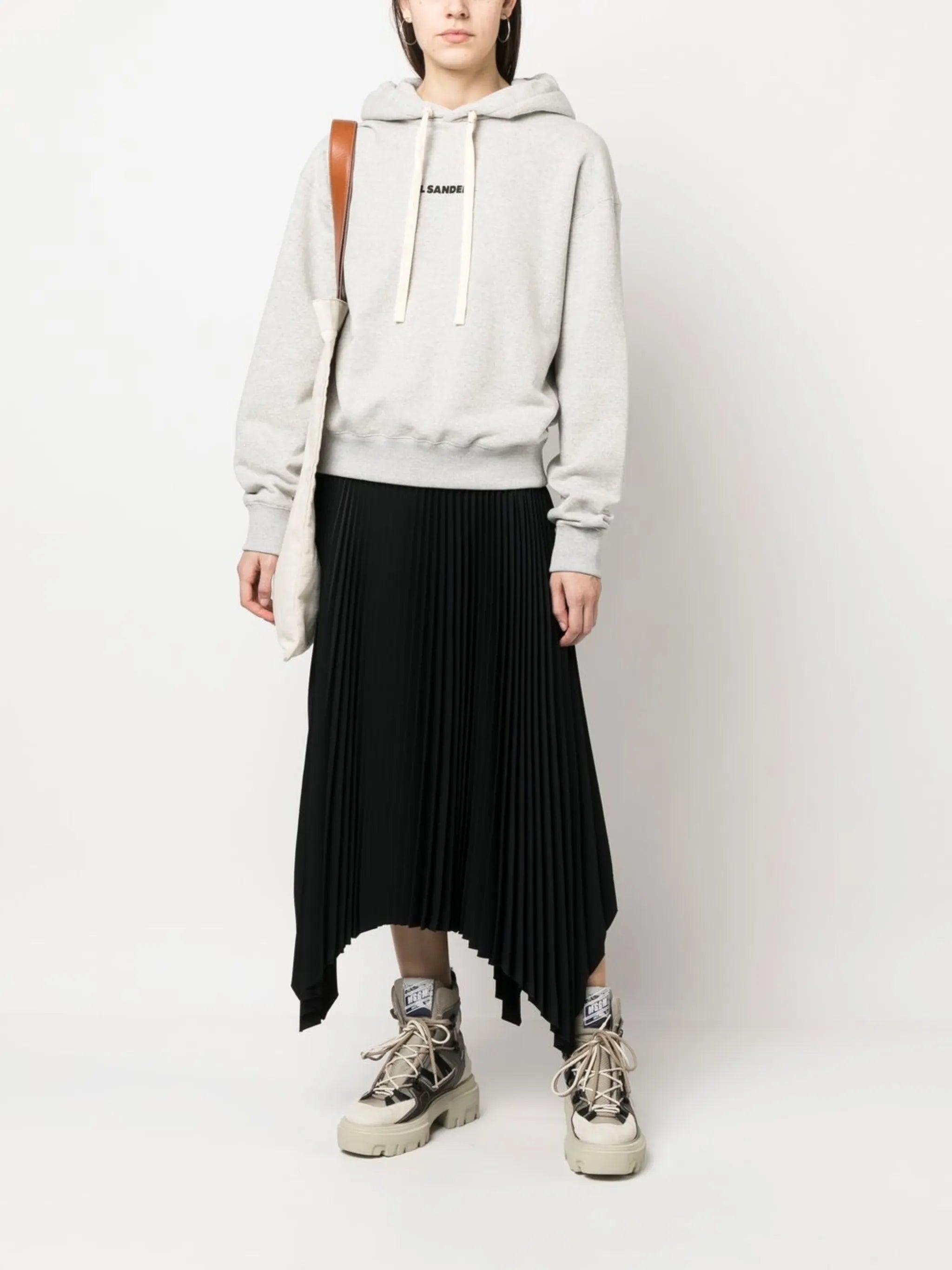 logo-print drawstring hoodie