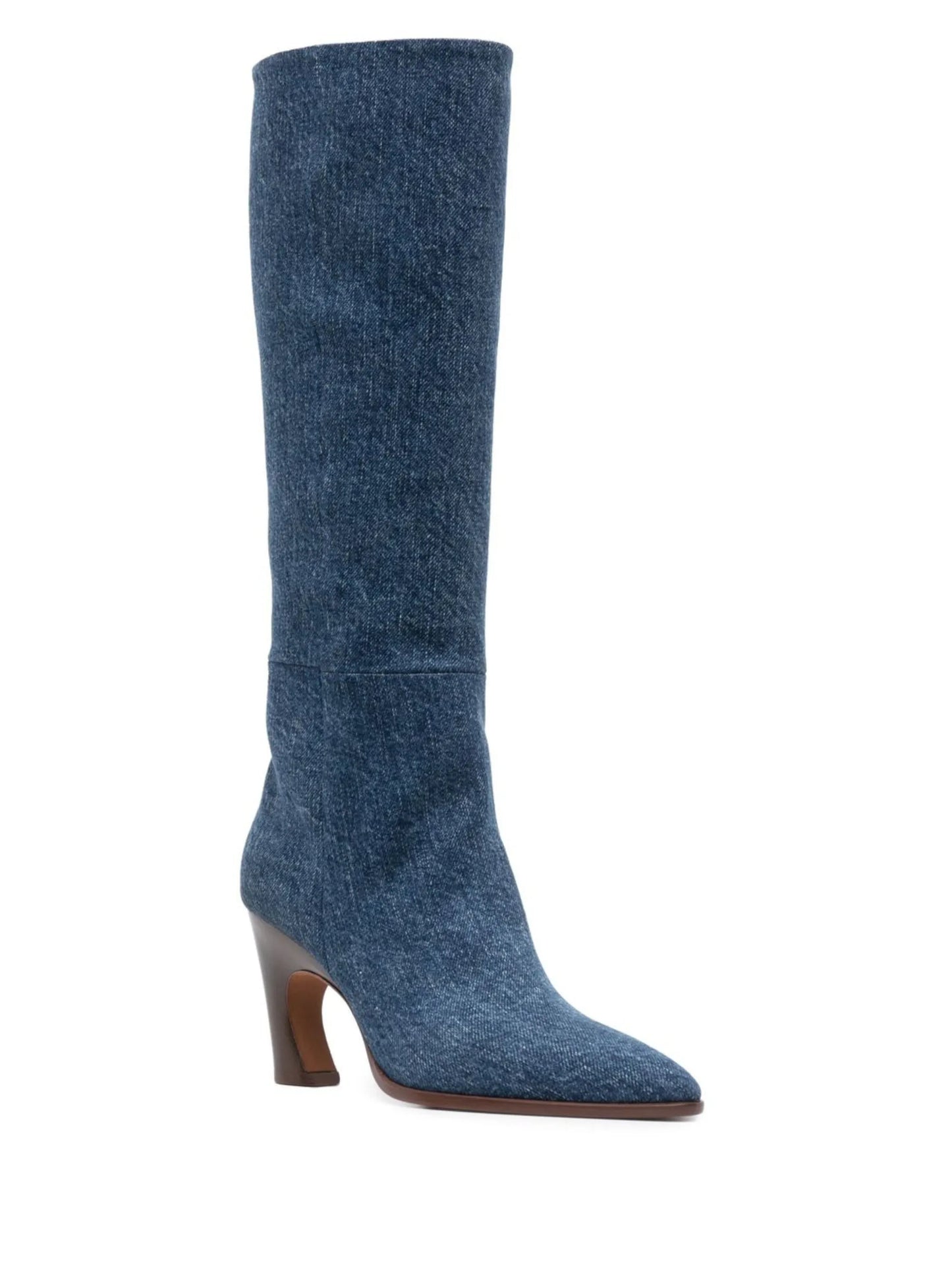 80mm mid-calf denim boots