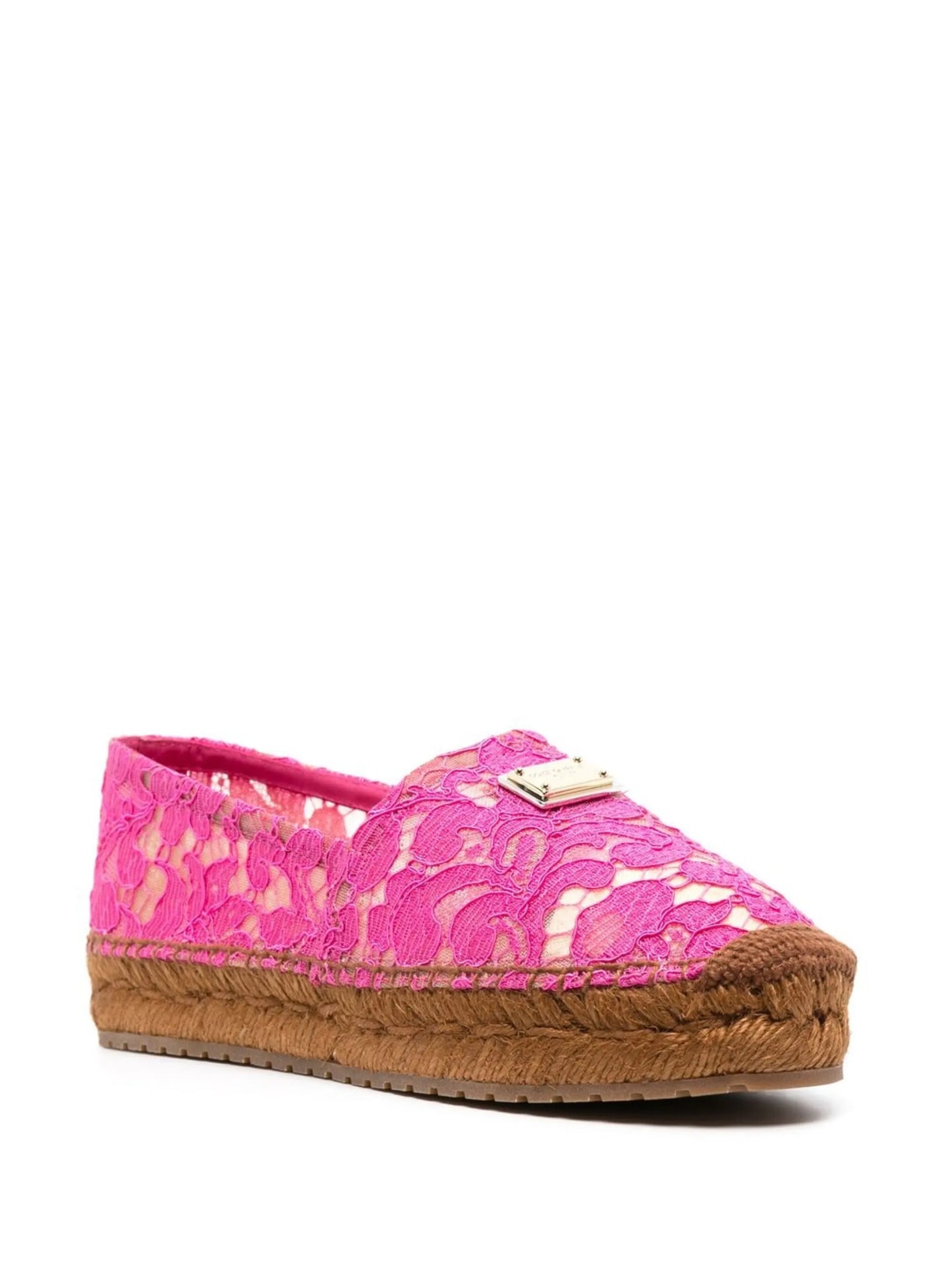 lace-panel logo-plaque espadrilles