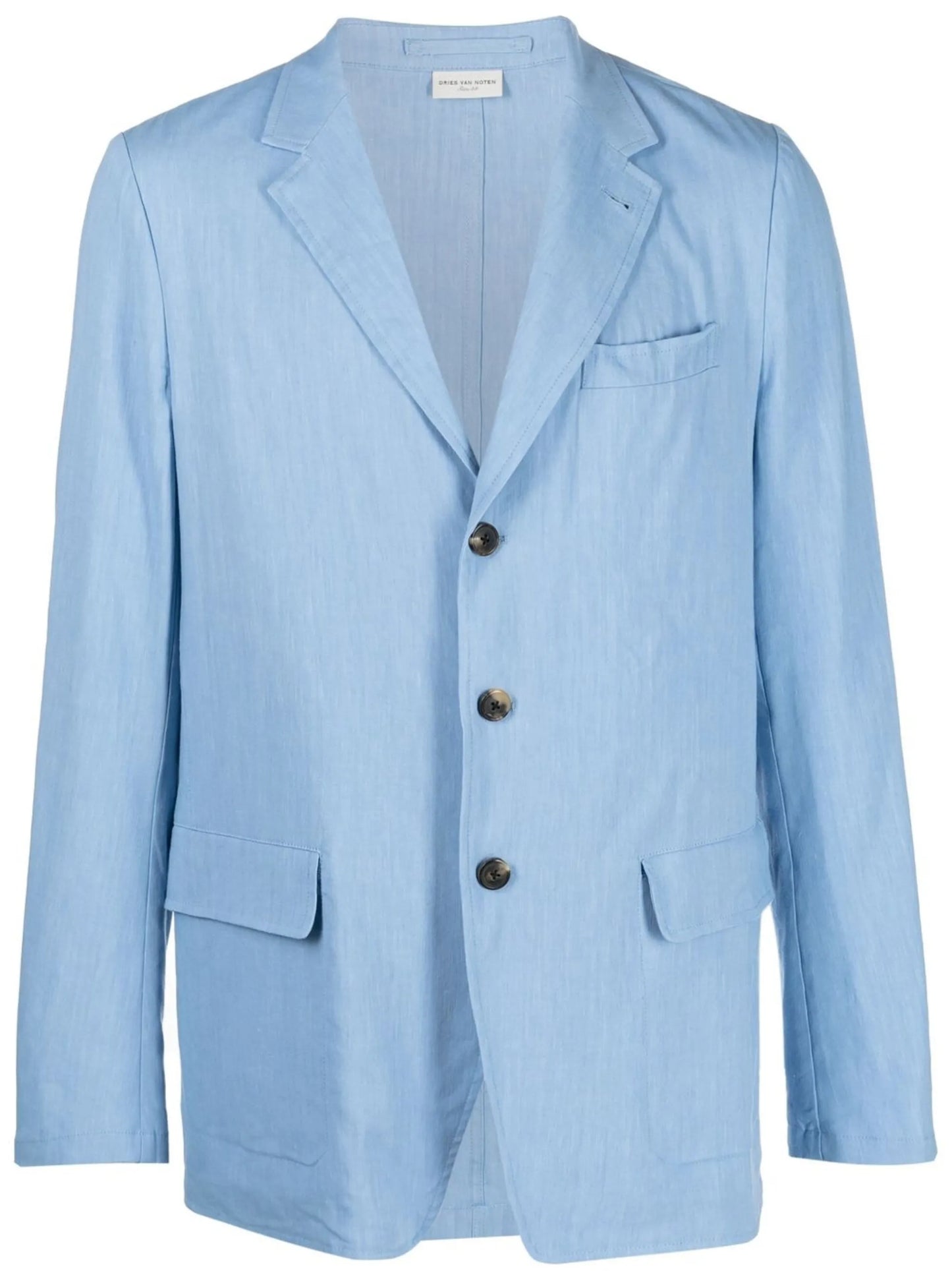 notched lapels single-breasted blazer