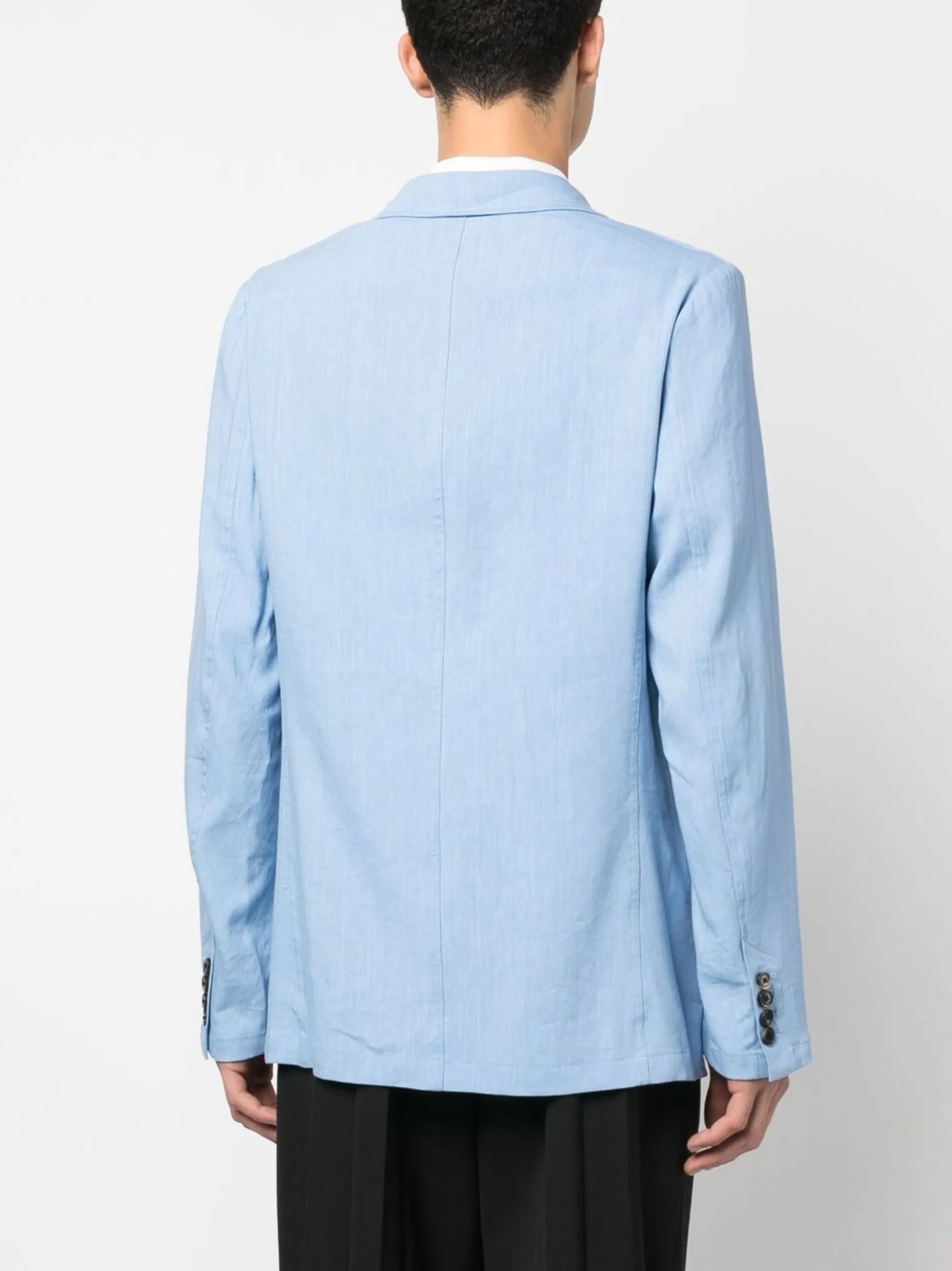 notched lapels single-breasted blazer