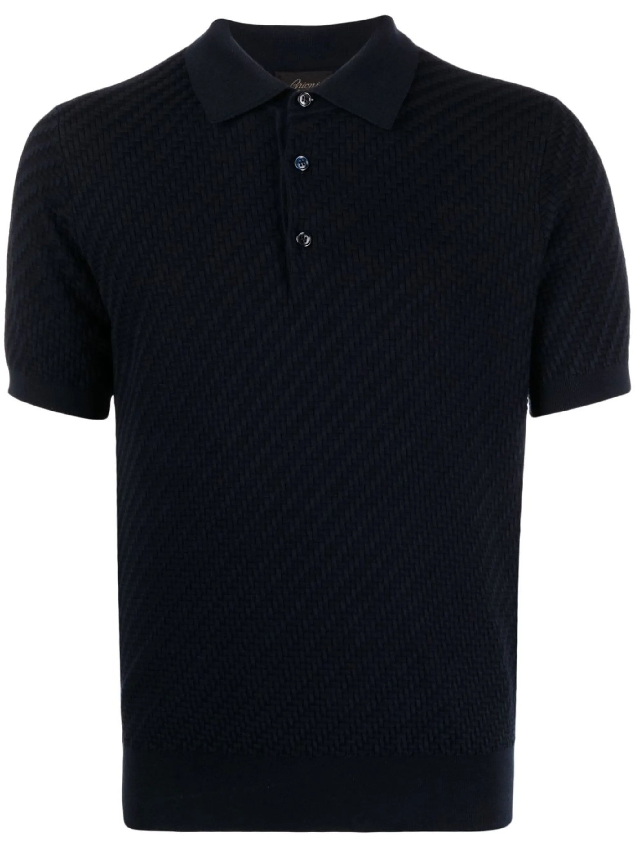 waffle-knit polo shirt