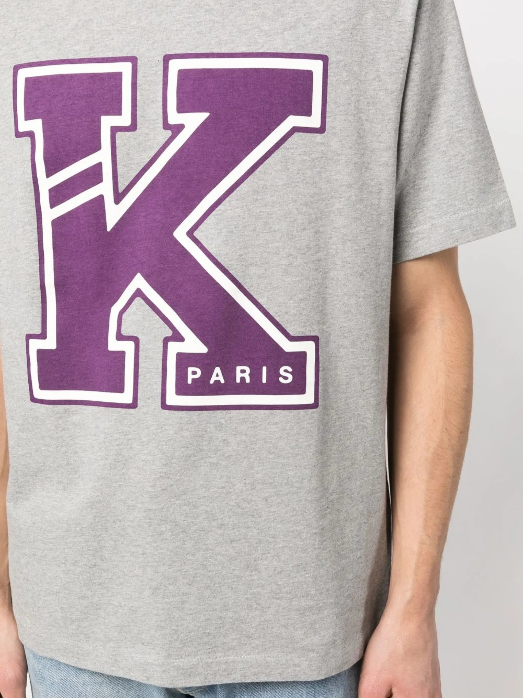 Grey Logo Print T-shirt