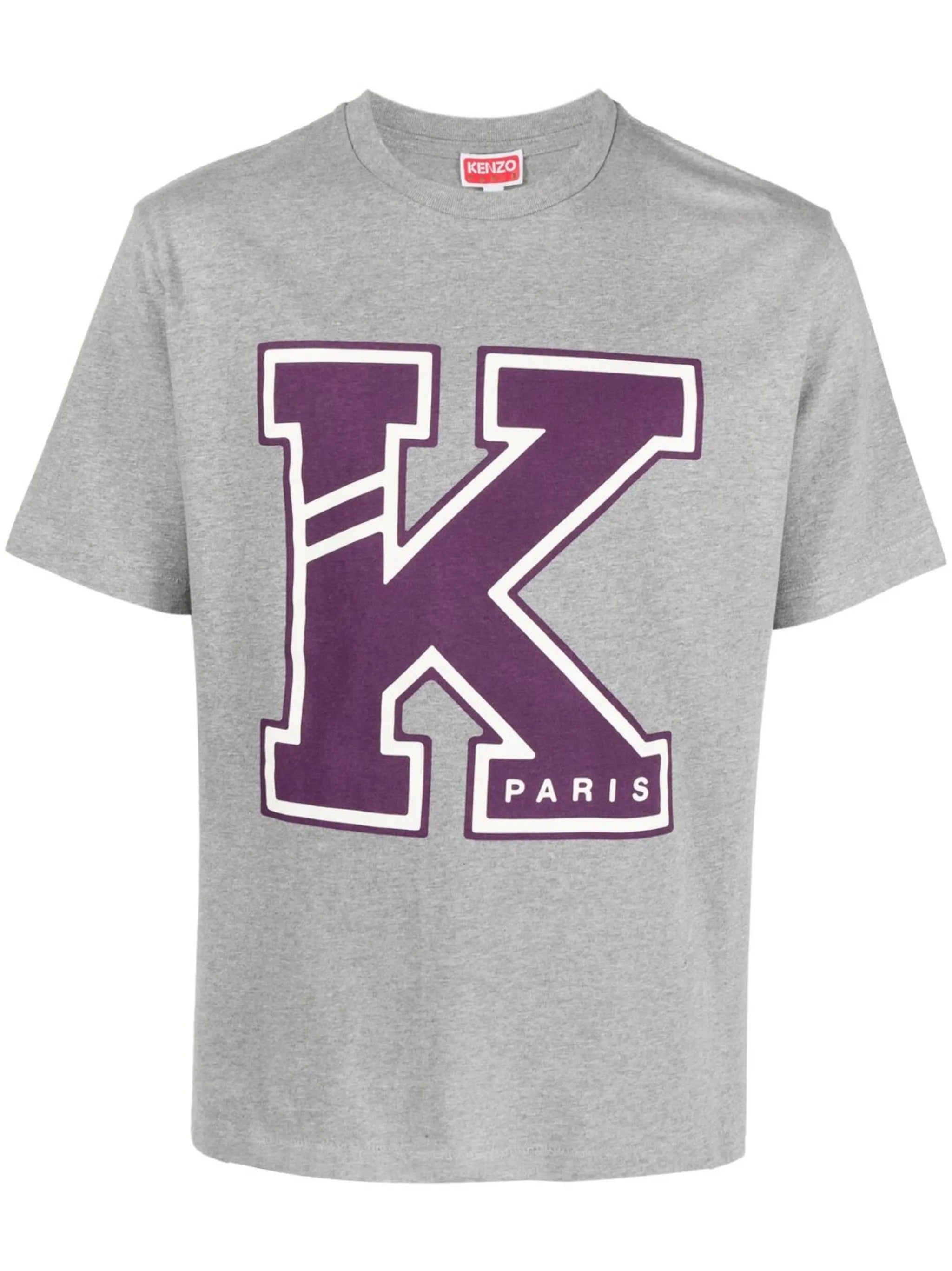 Grey Logo Print T-shirt