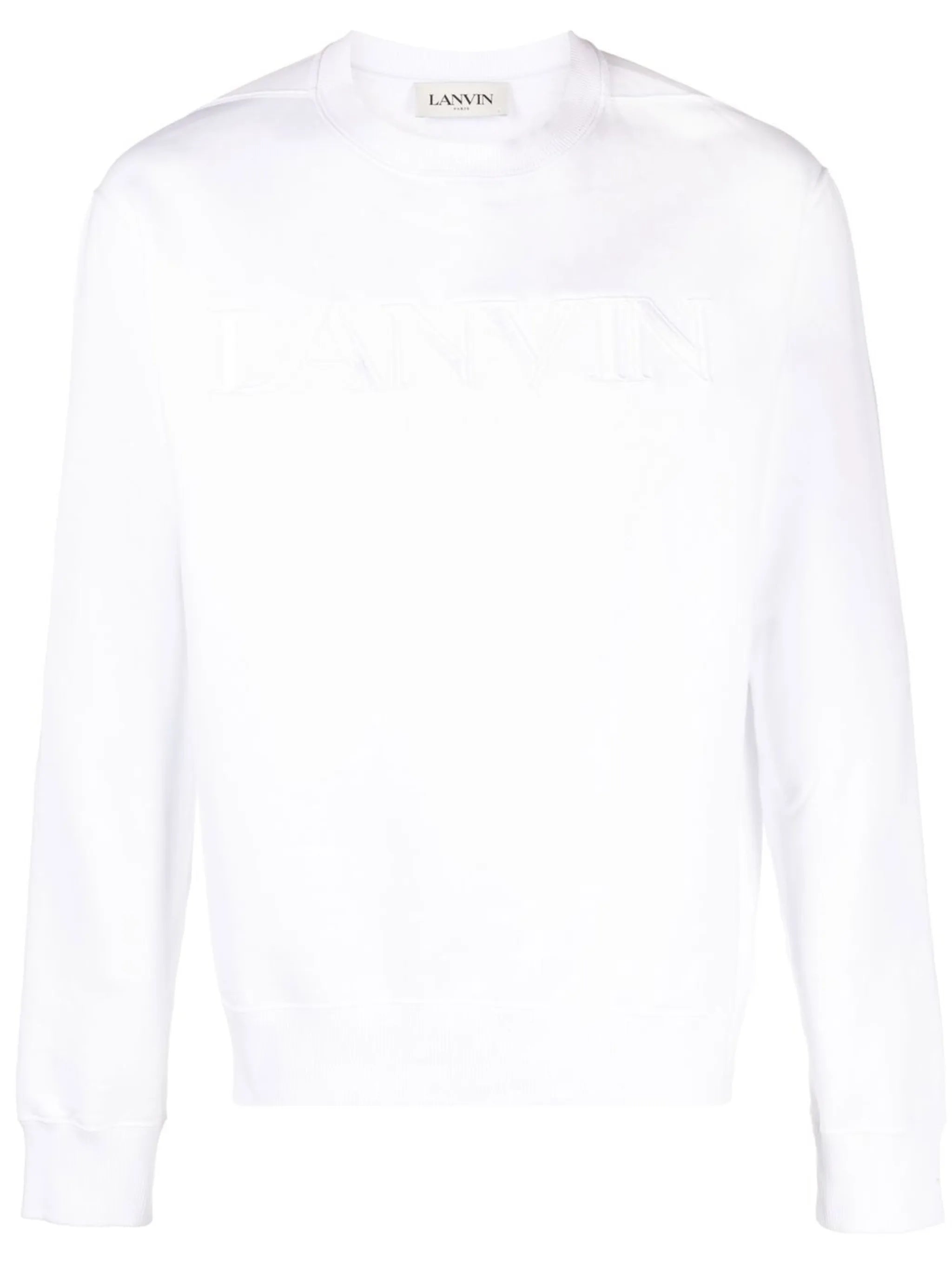 White Embroidered Logo Sweatshirt