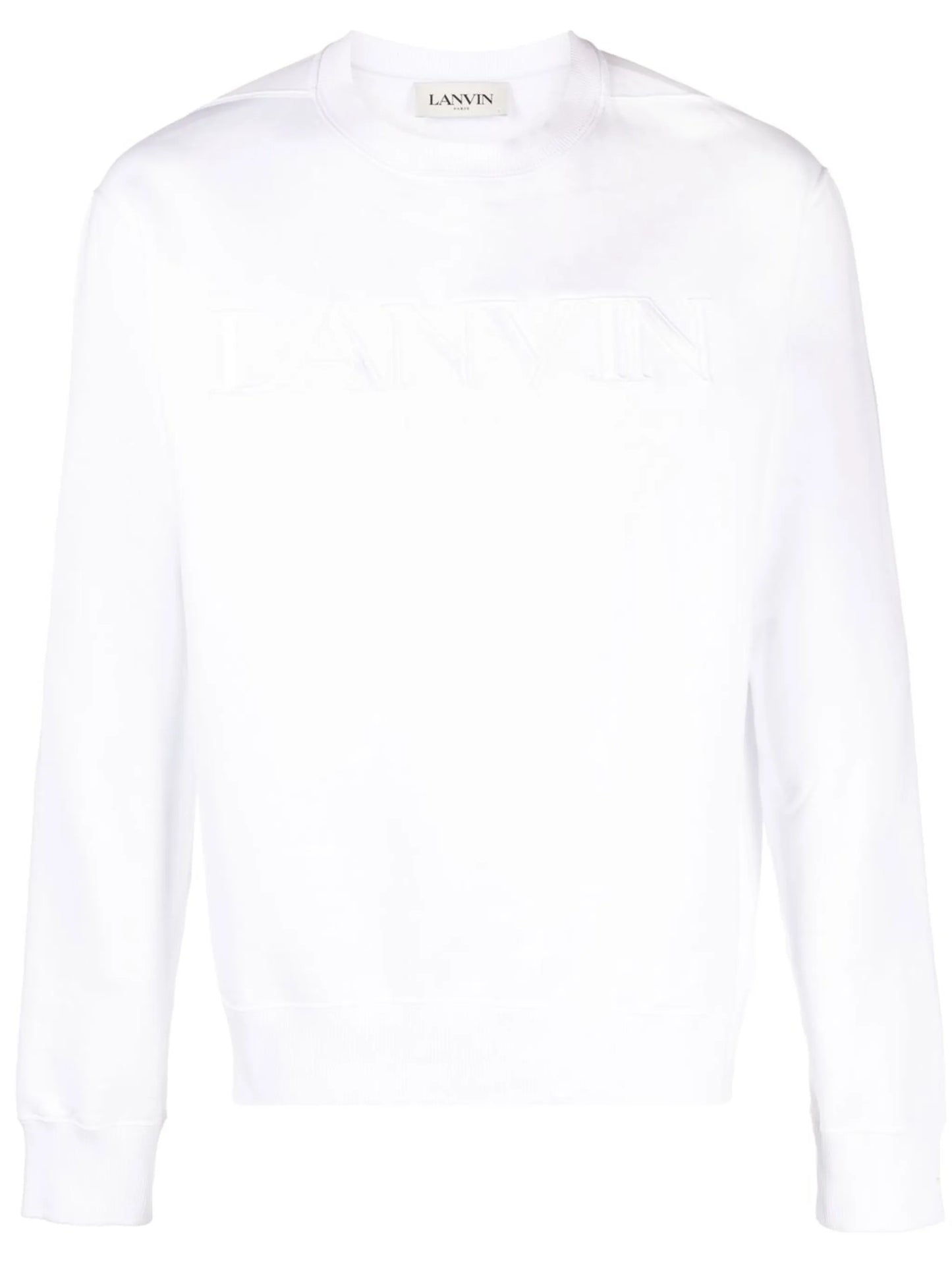 White Embroidered Logo Sweatshirt