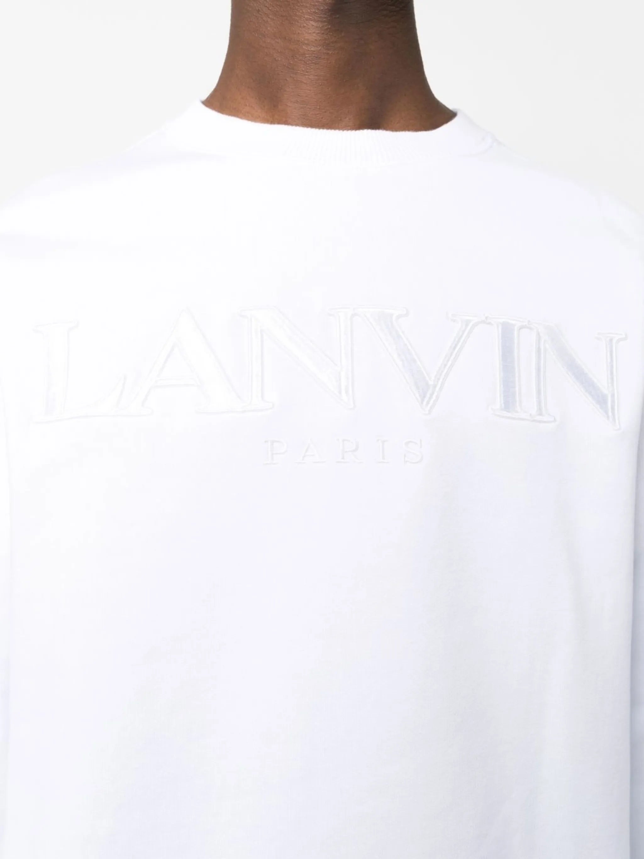 White Embroidered Logo Sweatshirt