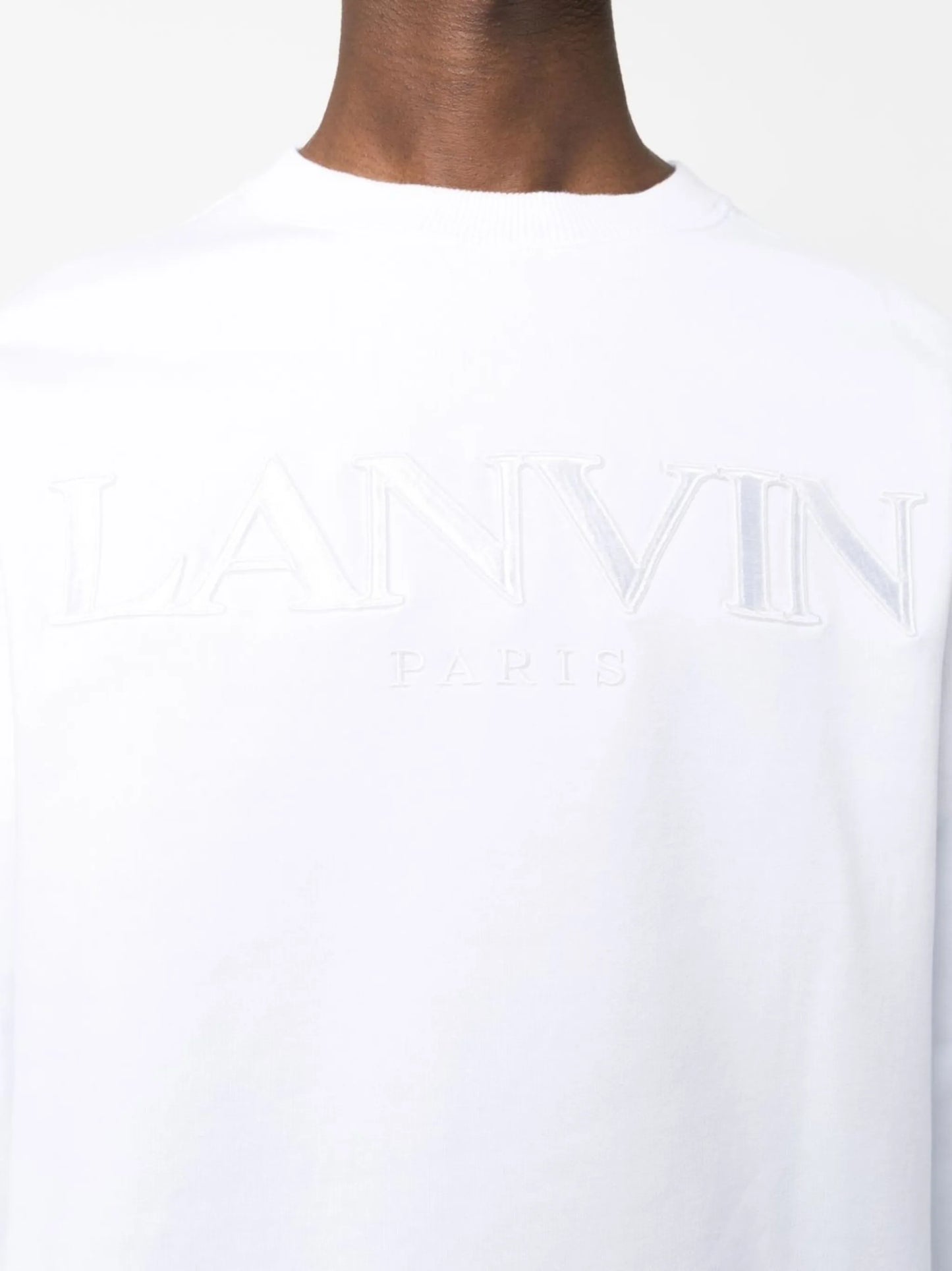 White Embroidered Logo Sweatshirt