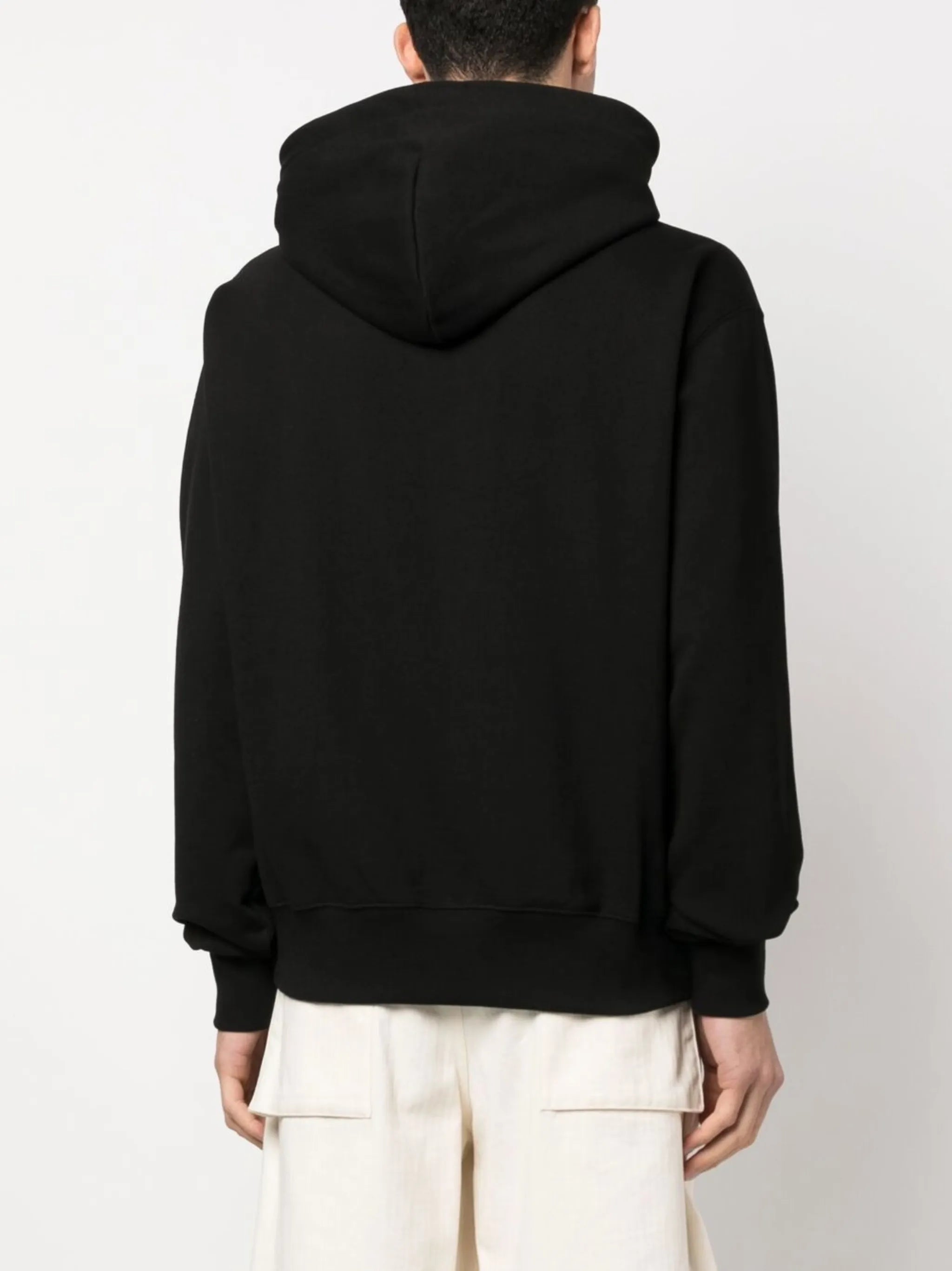 logo-embroidered cotton hoodie