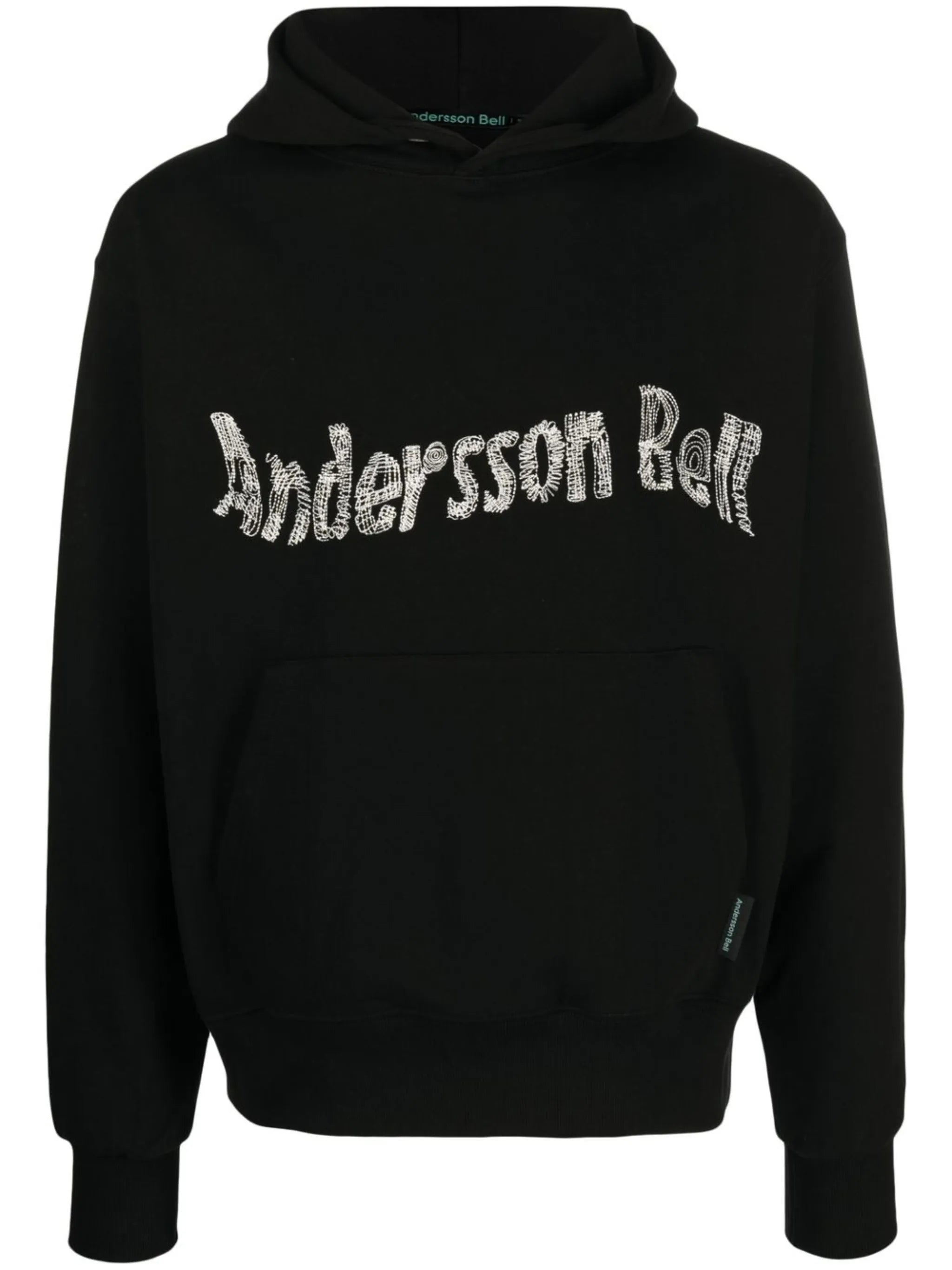 logo-embroidered cotton hoodie