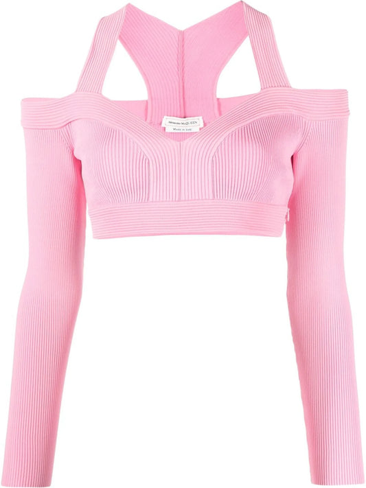 cut-out knitted top