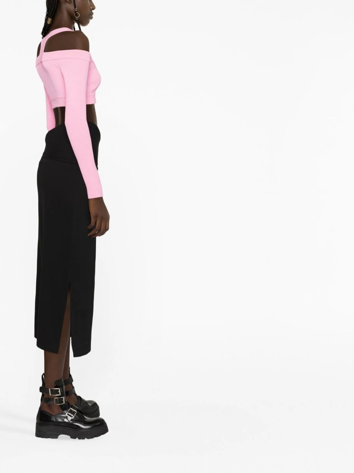 cut-out knitted top