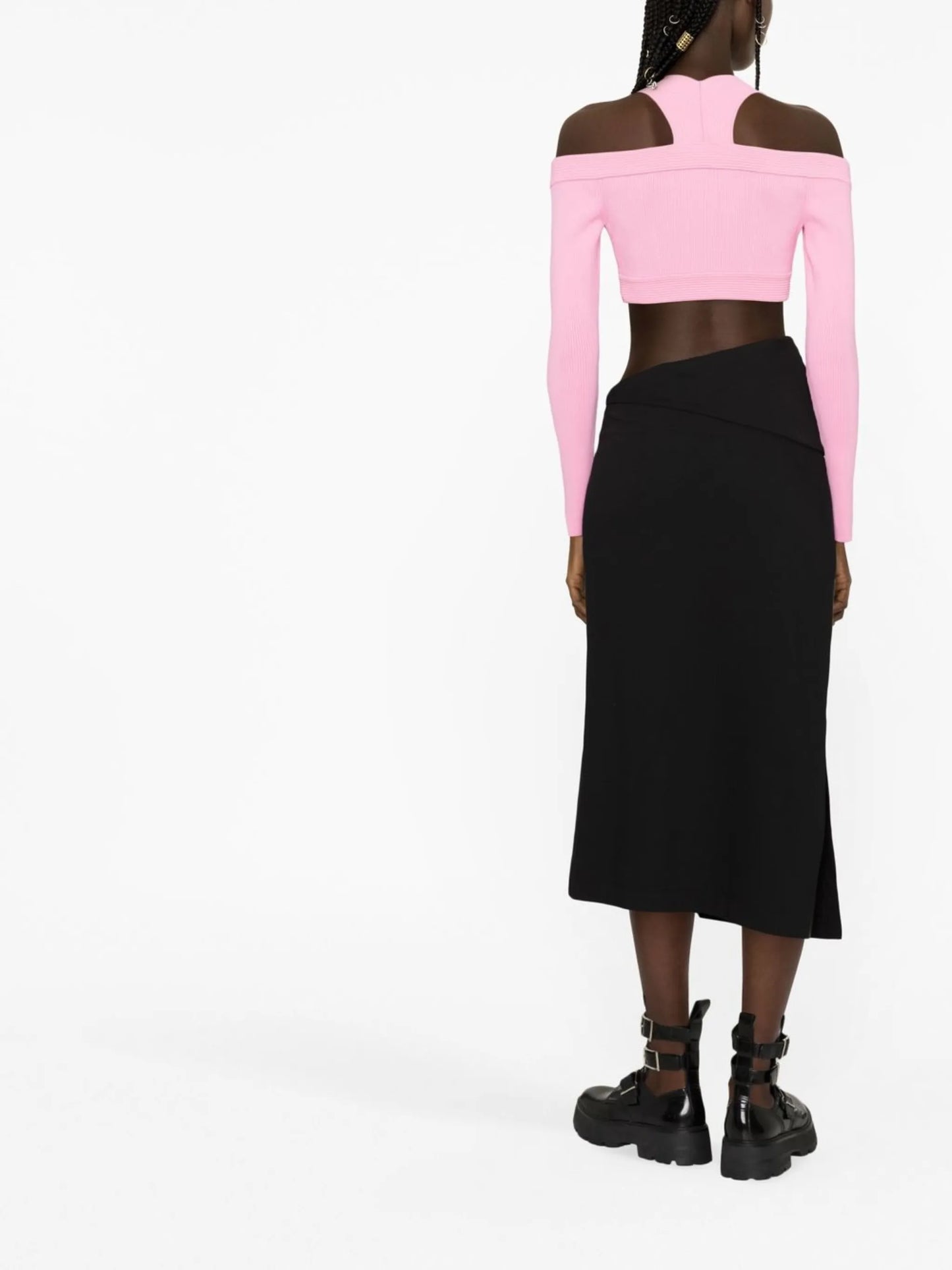 cut-out knitted top