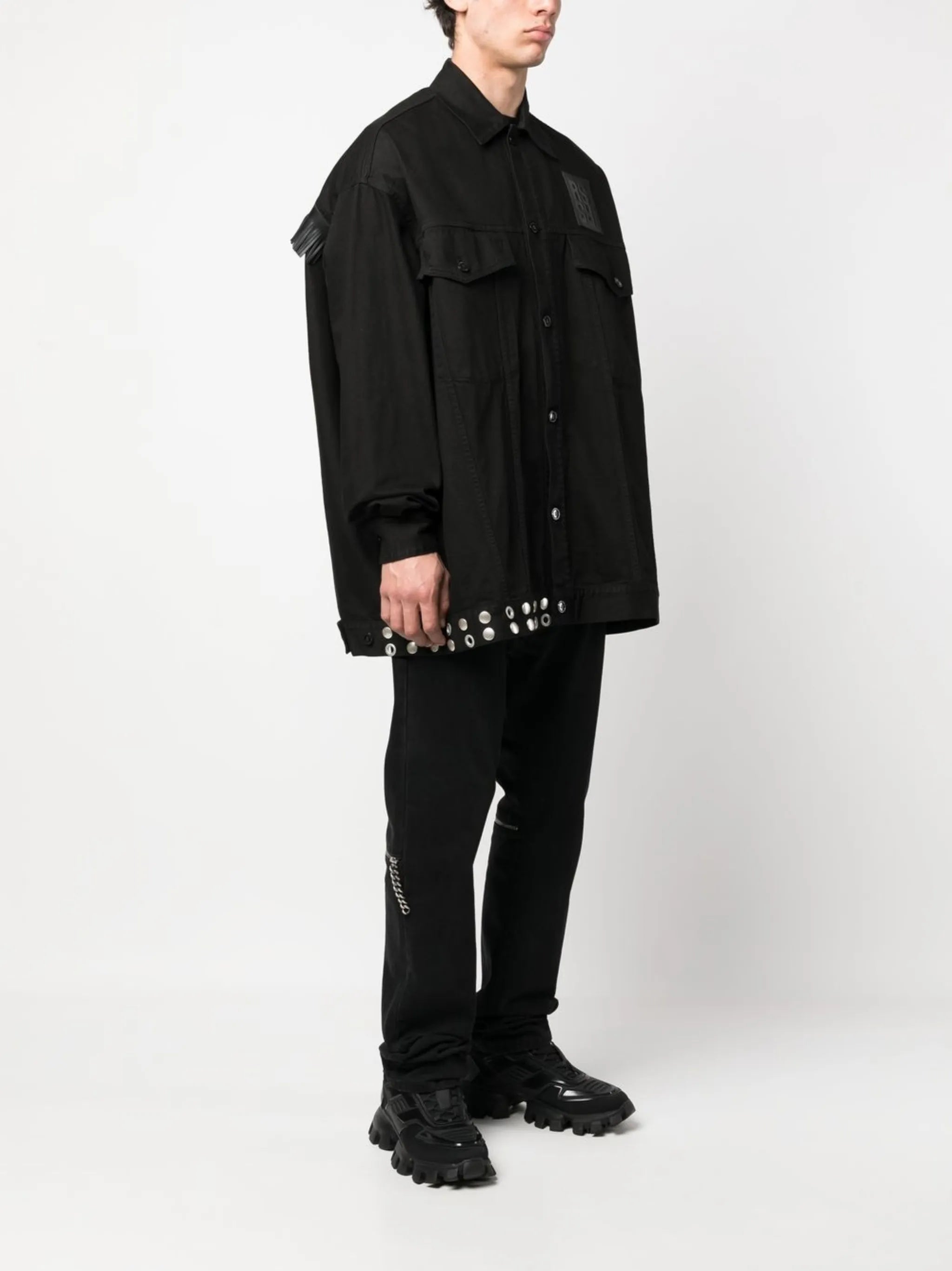 fringe-detail denim jacket