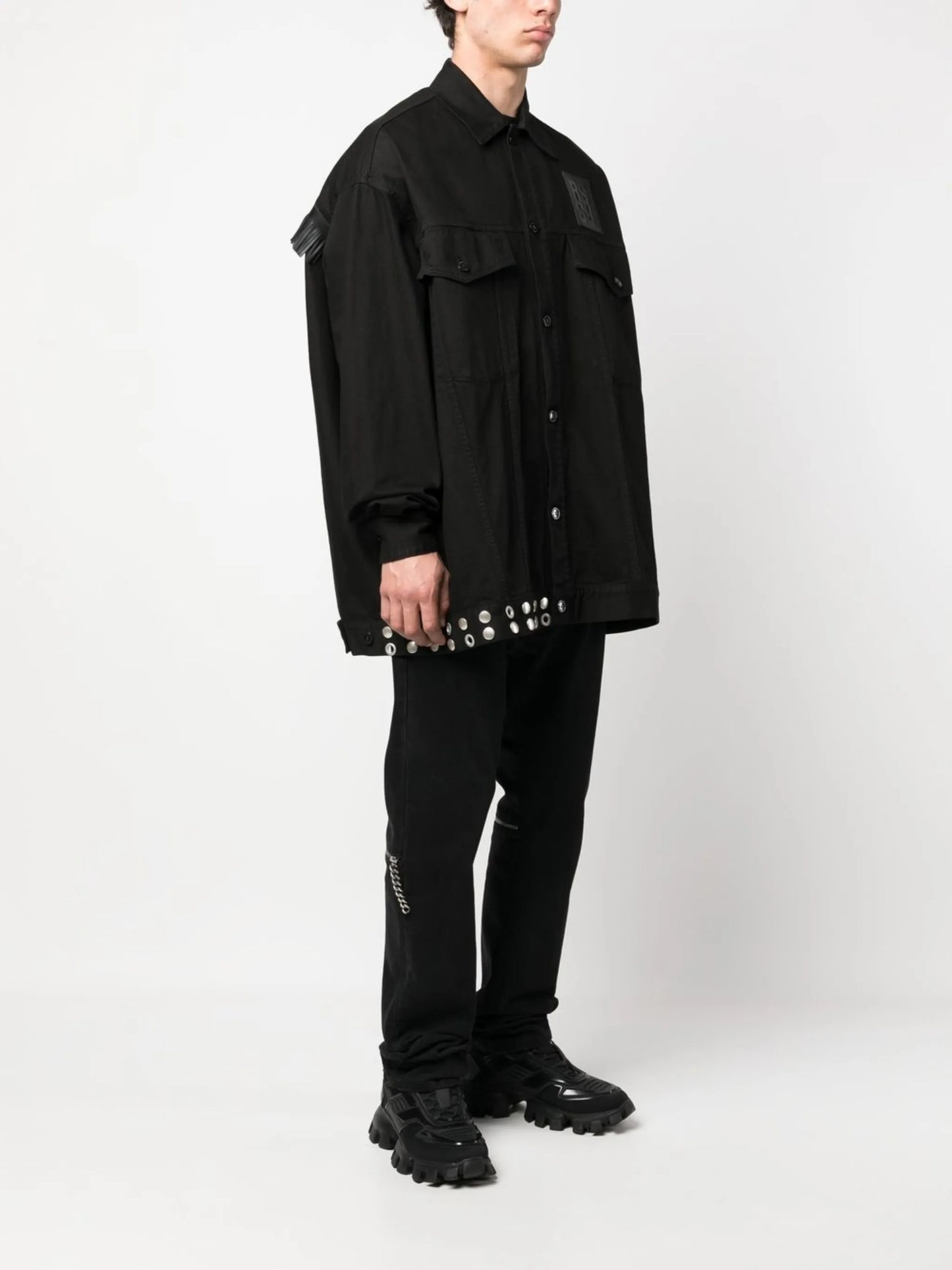 fringe-detail denim jacket