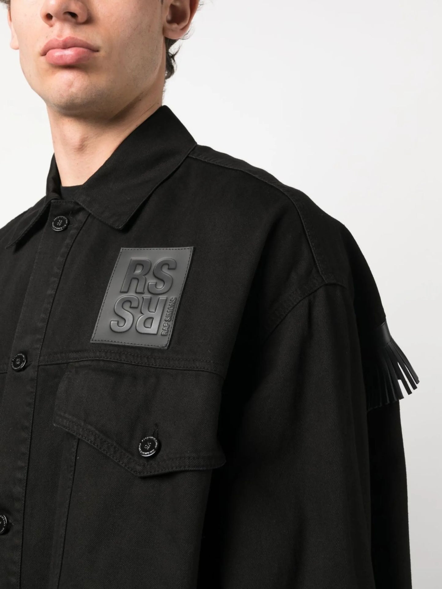 fringe-detail denim jacket