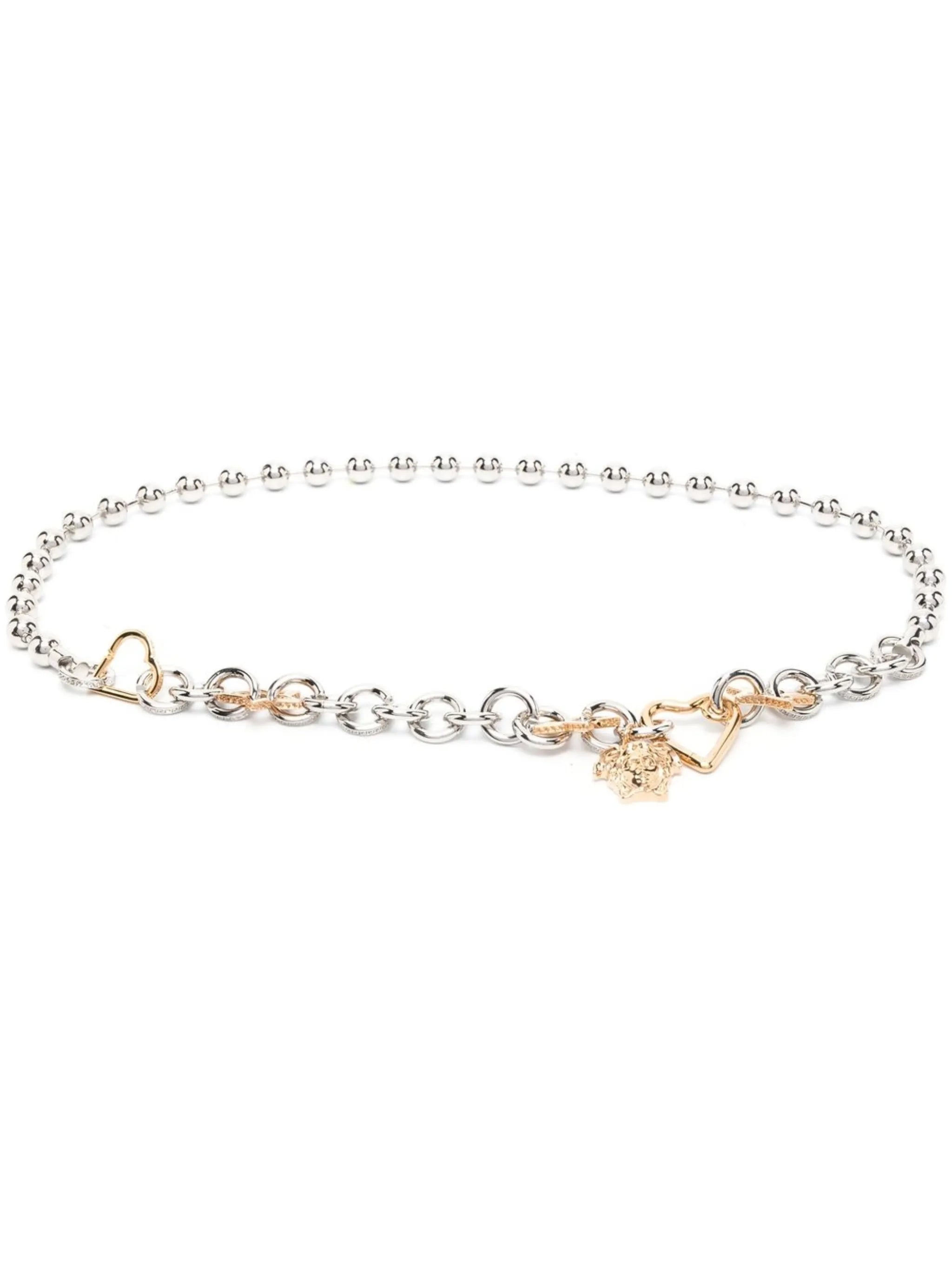Medusa-charm linked belt