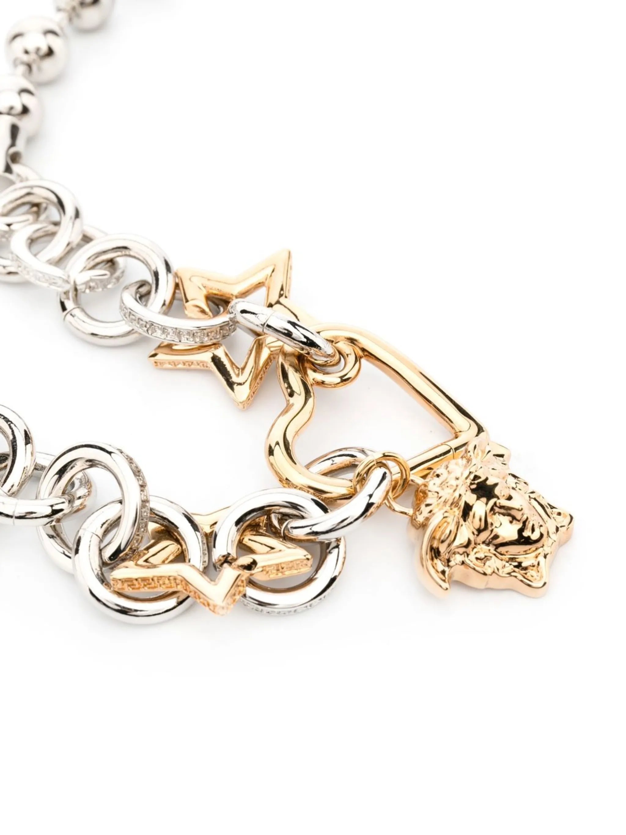 Medusa-charm linked belt