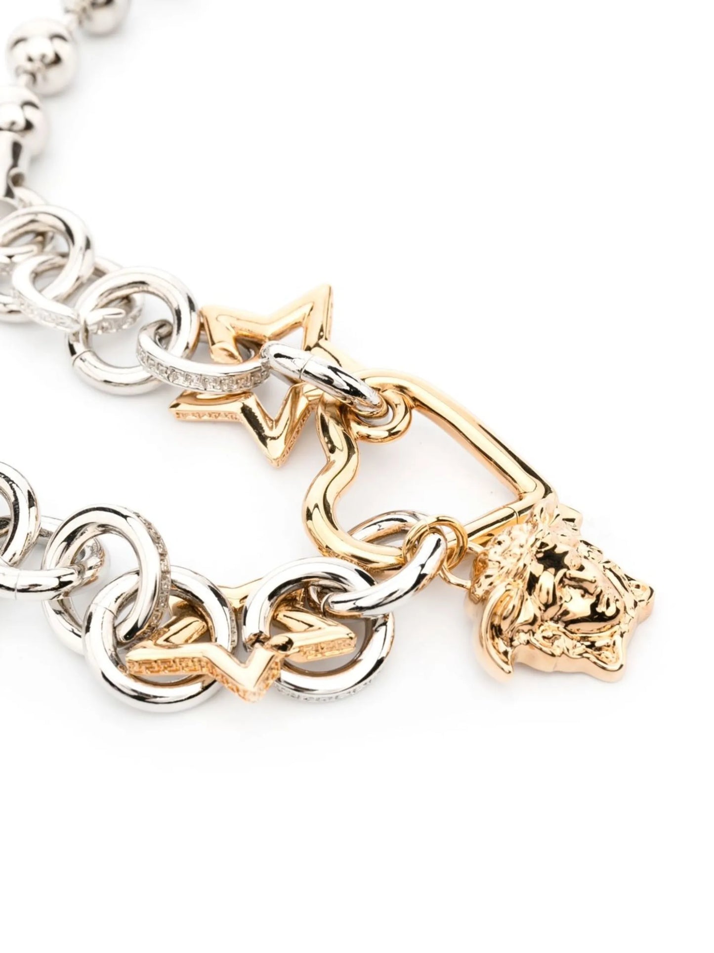 Medusa-charm linked belt