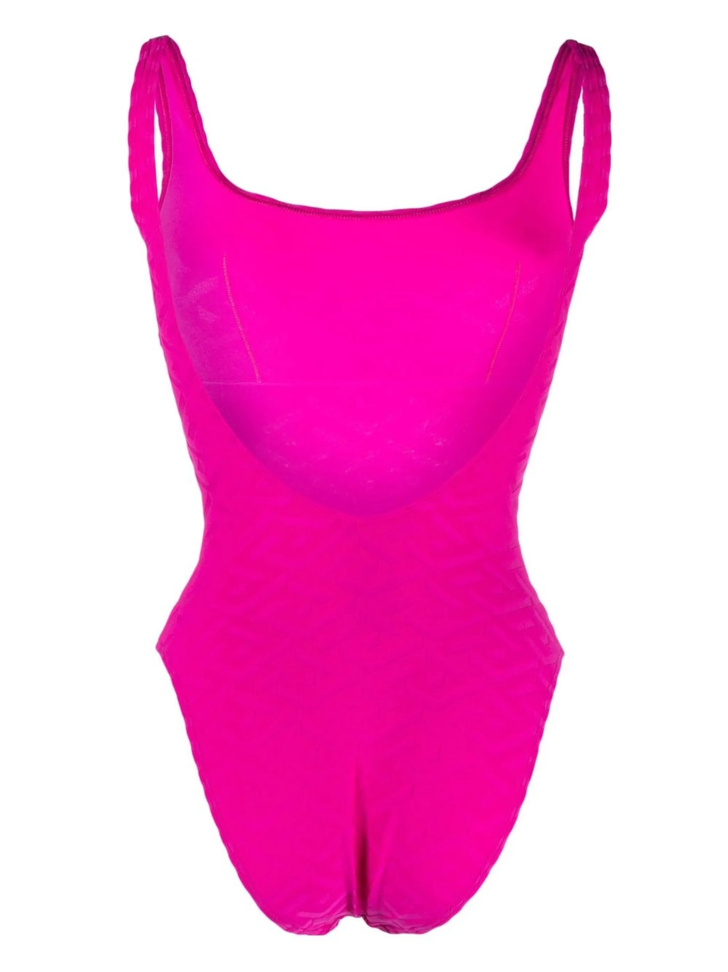 Greca-embossed swimsuit