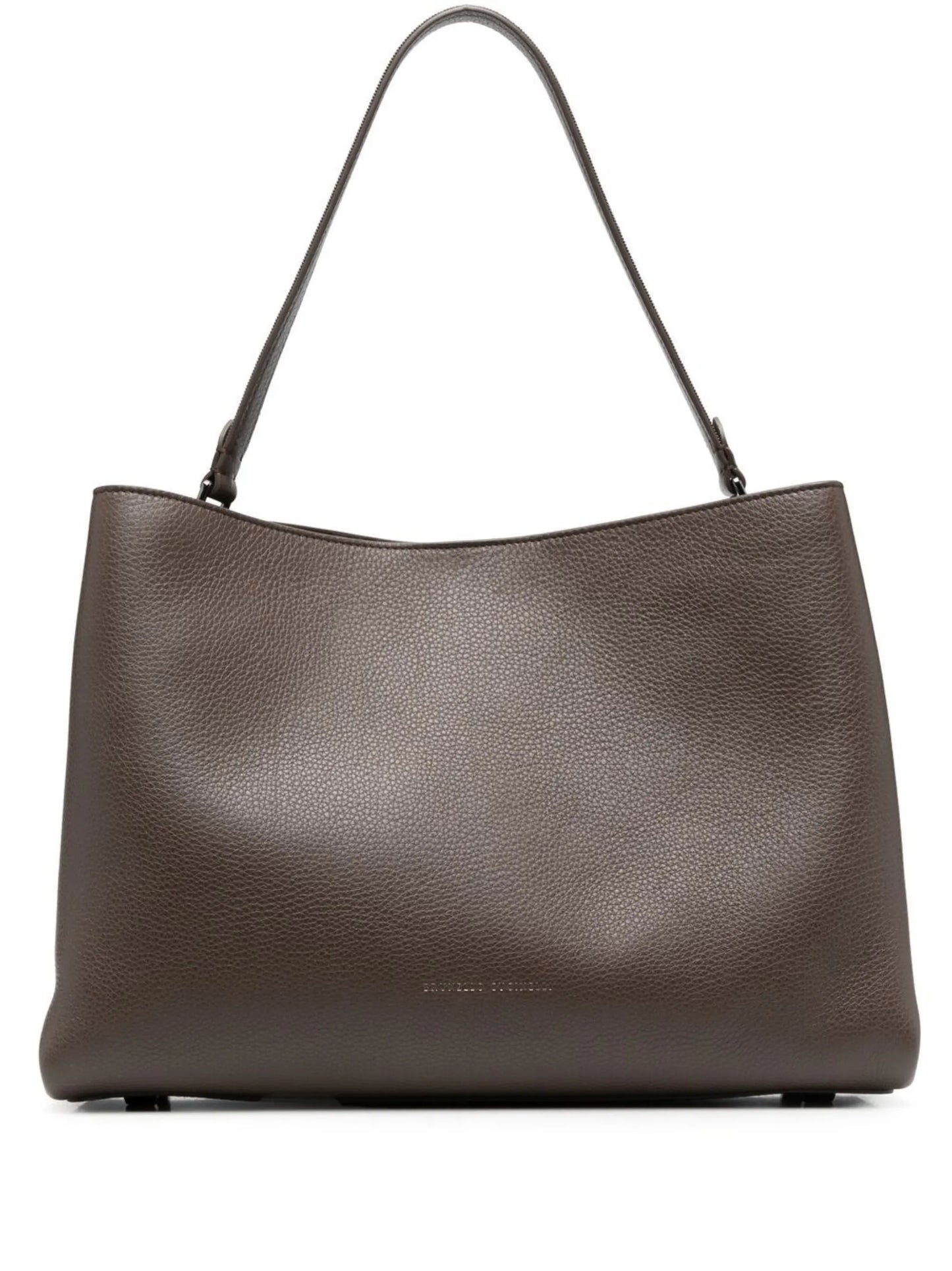 grained-leather tote bag
