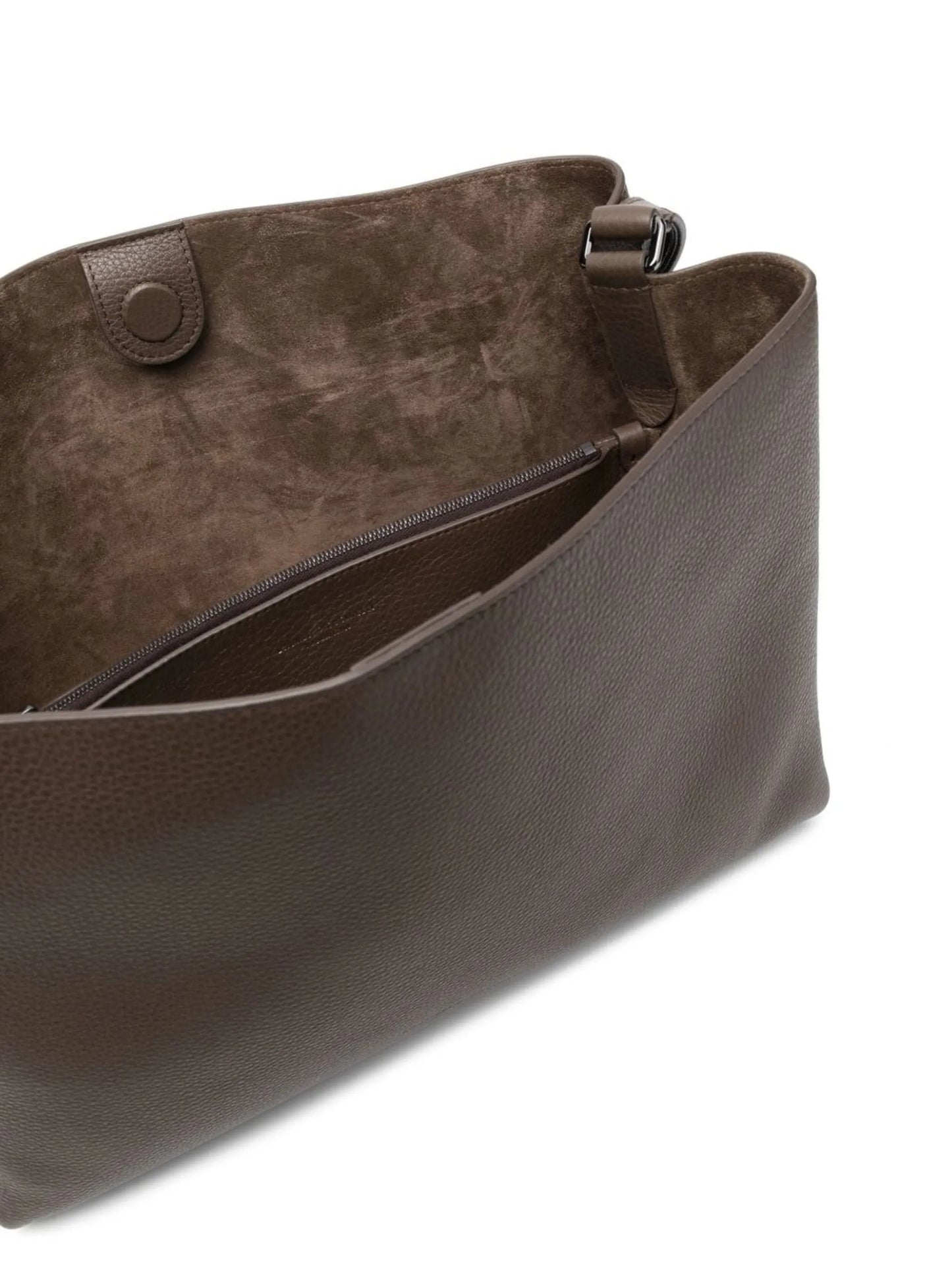 grained-leather tote bag