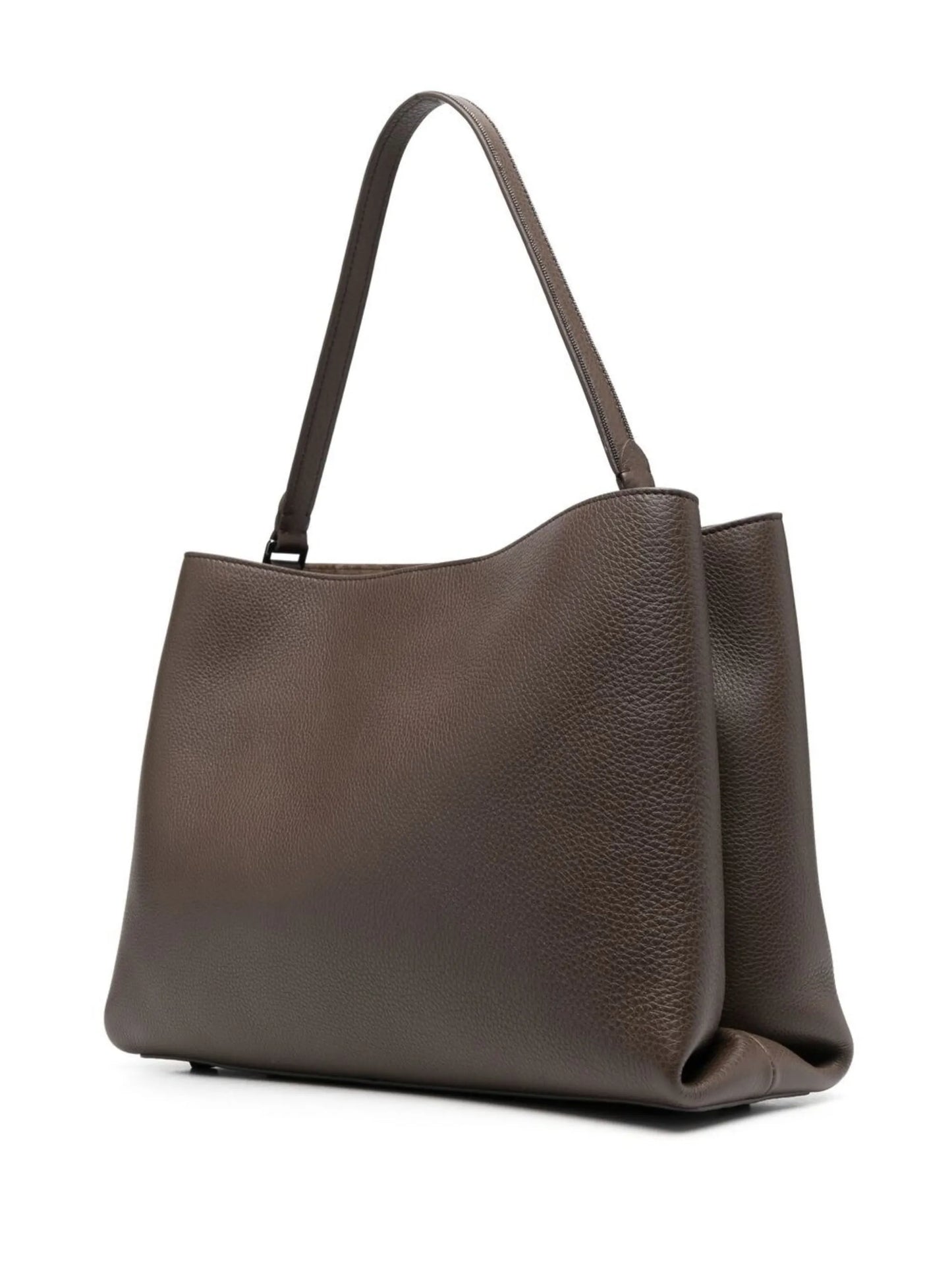 grained-leather tote bag
