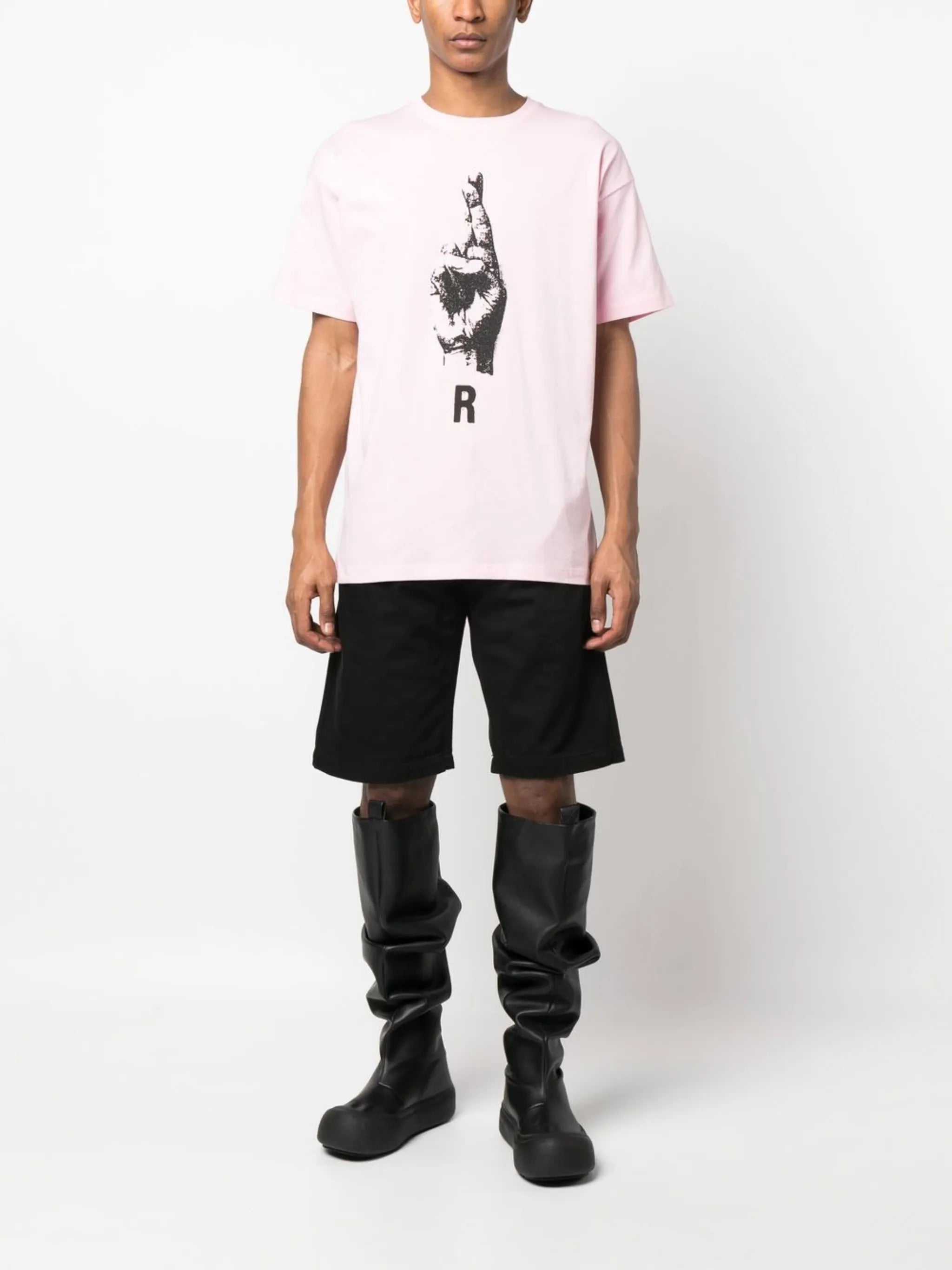 hand sign short-sleeve T-shirt