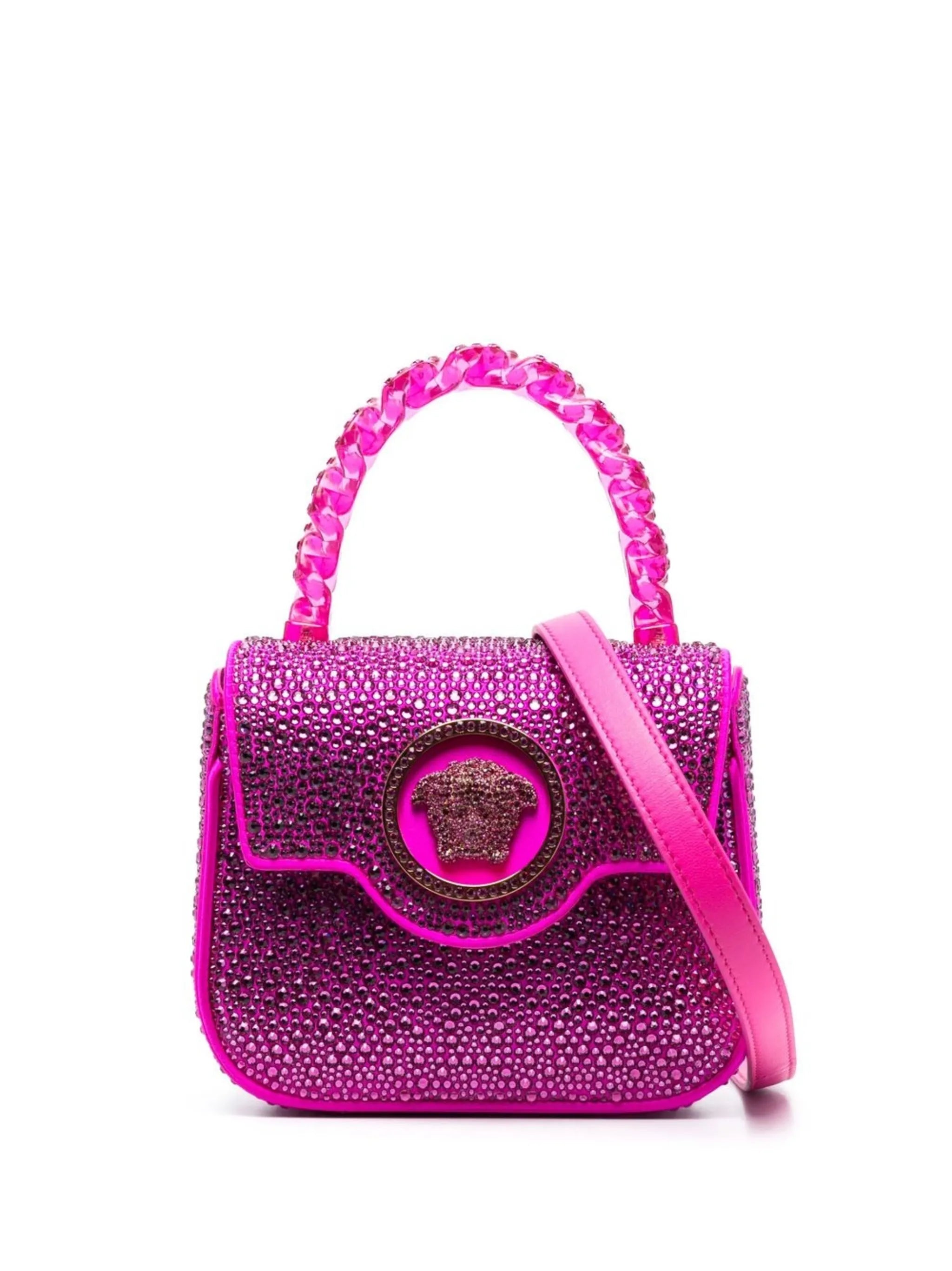 La Medusa crystal-embellished mini bag