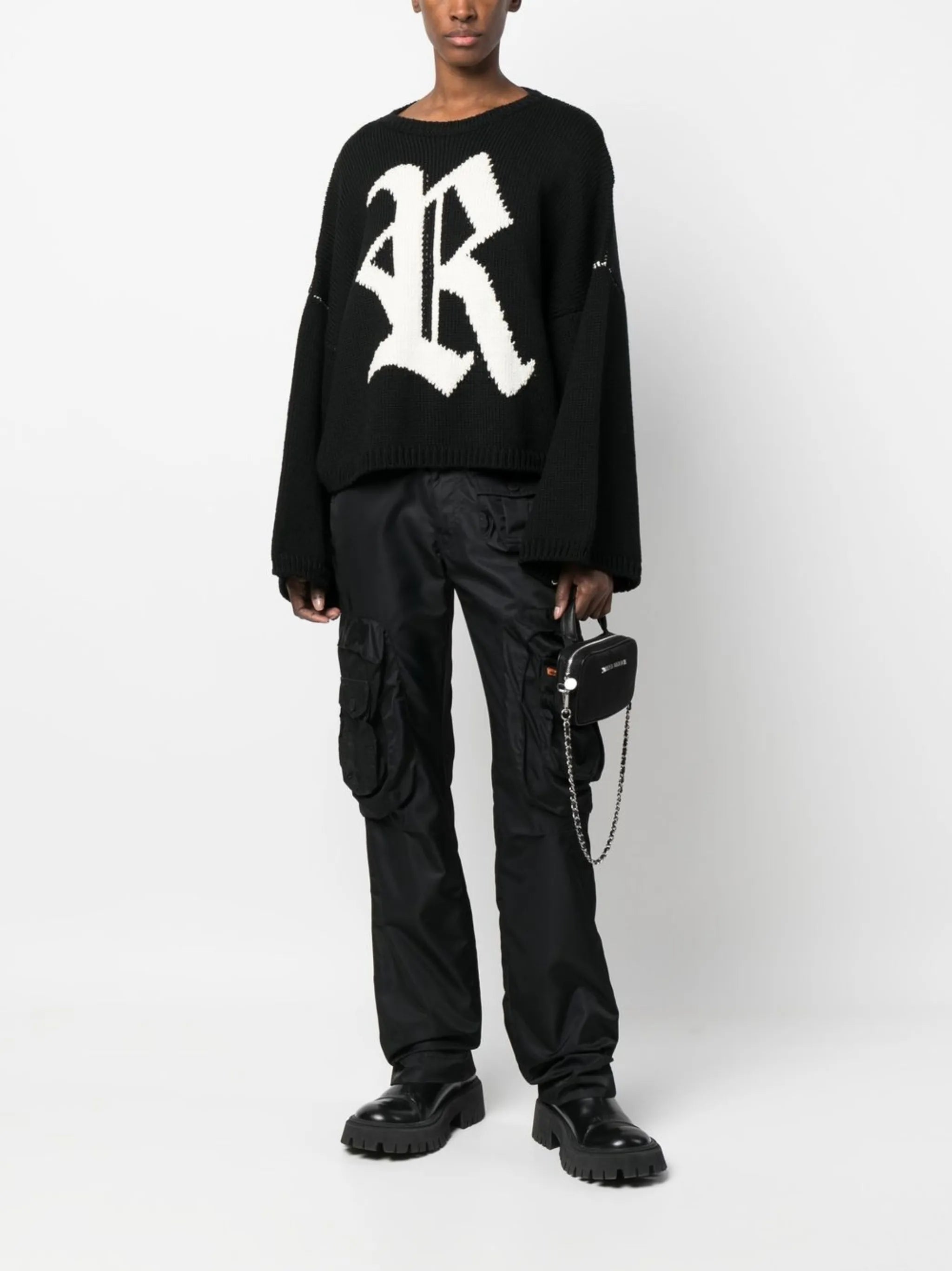 intarsia-knit long-sleeve jumper