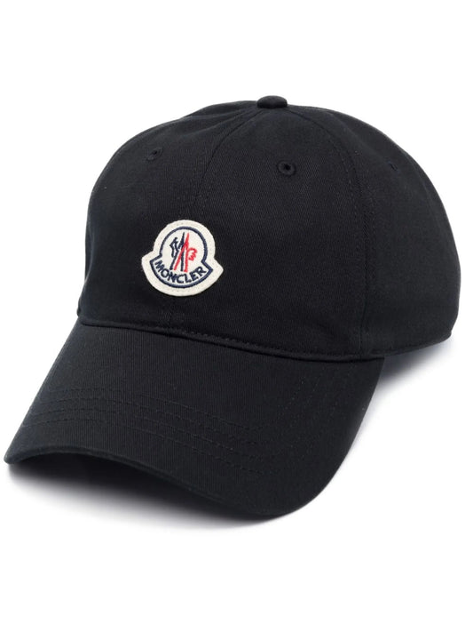 Black Logo Patch Detail Baseball Cap