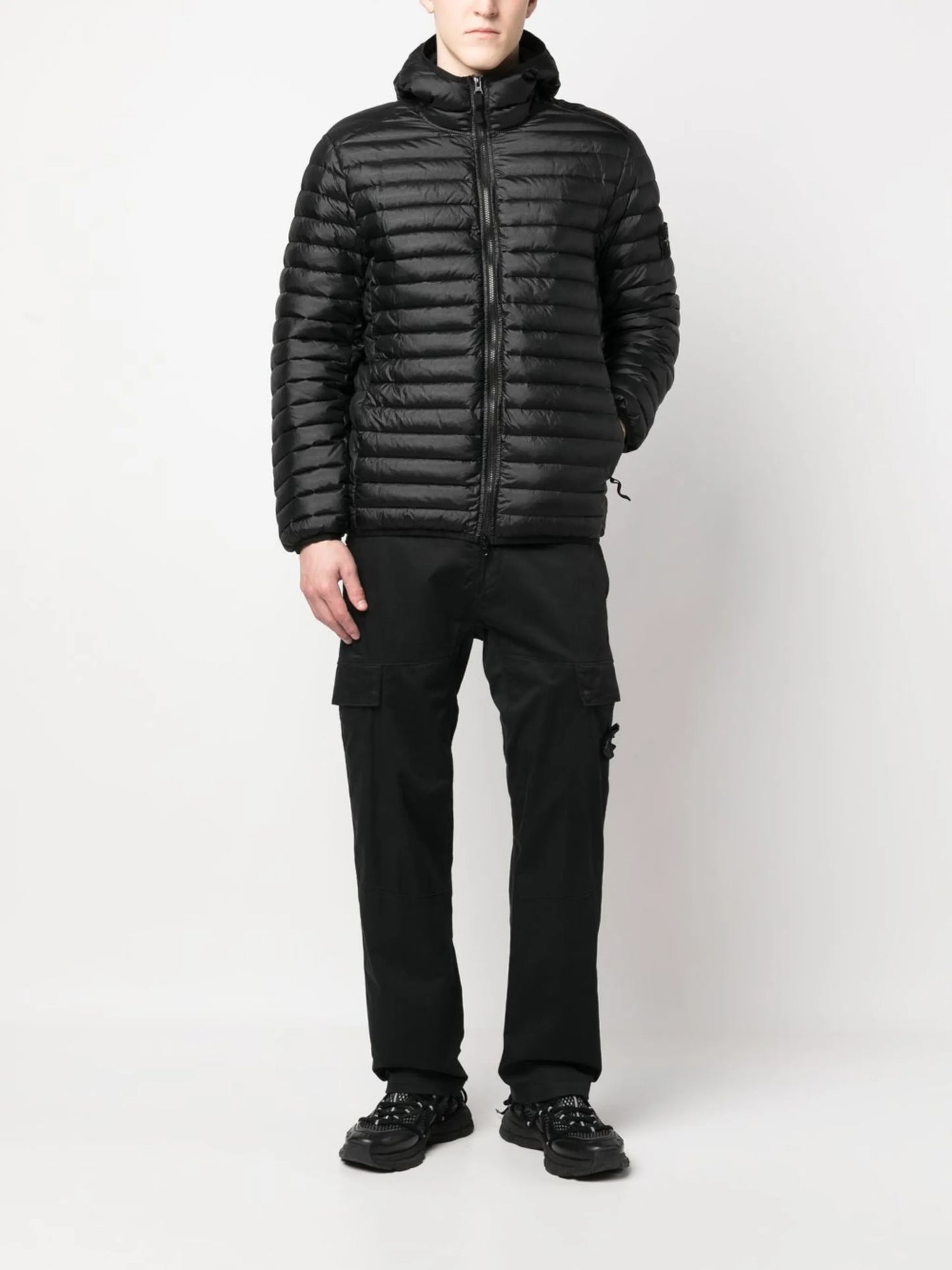logo-patch padded down jacket