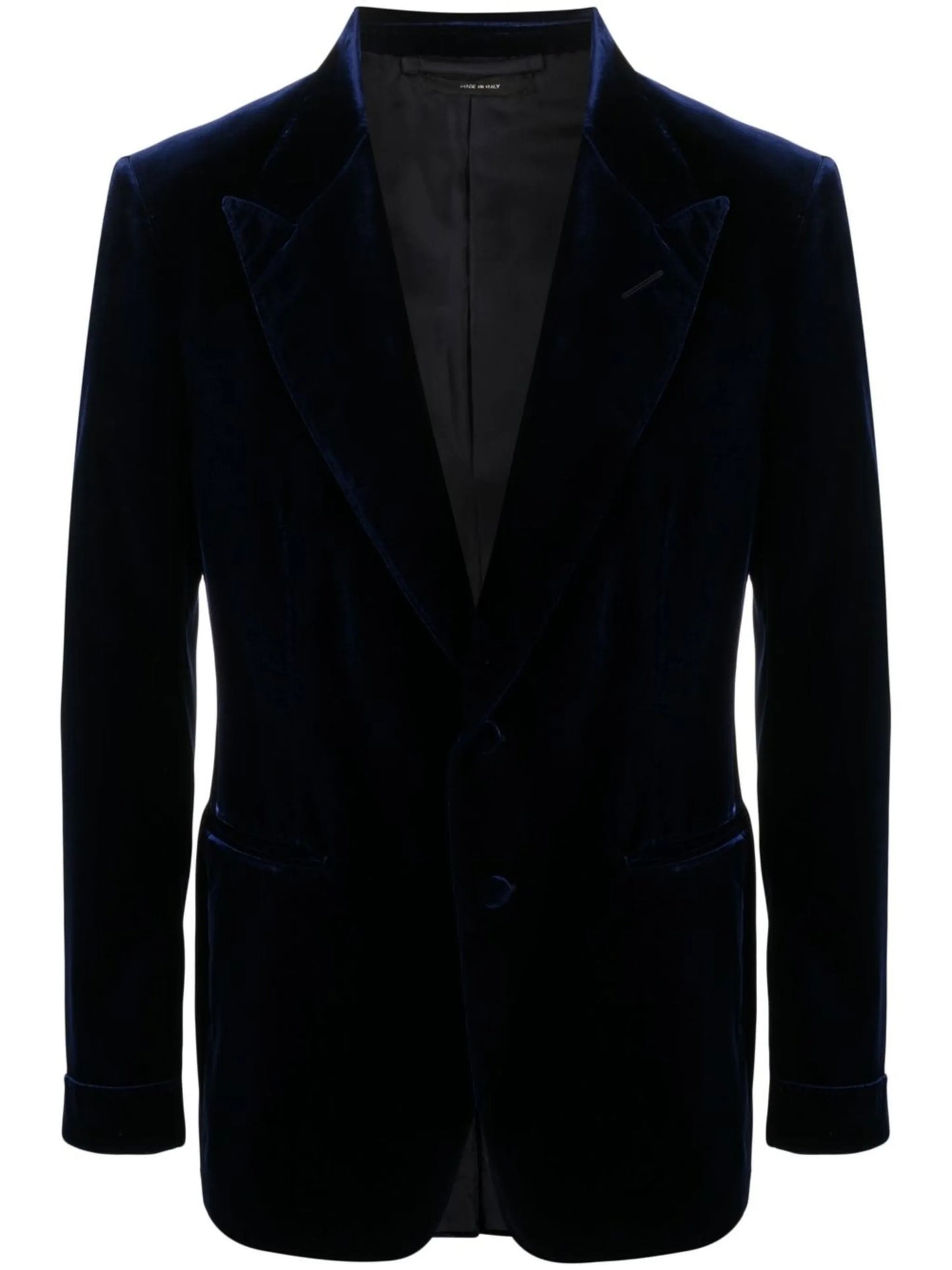 single-breasted velvet blazer