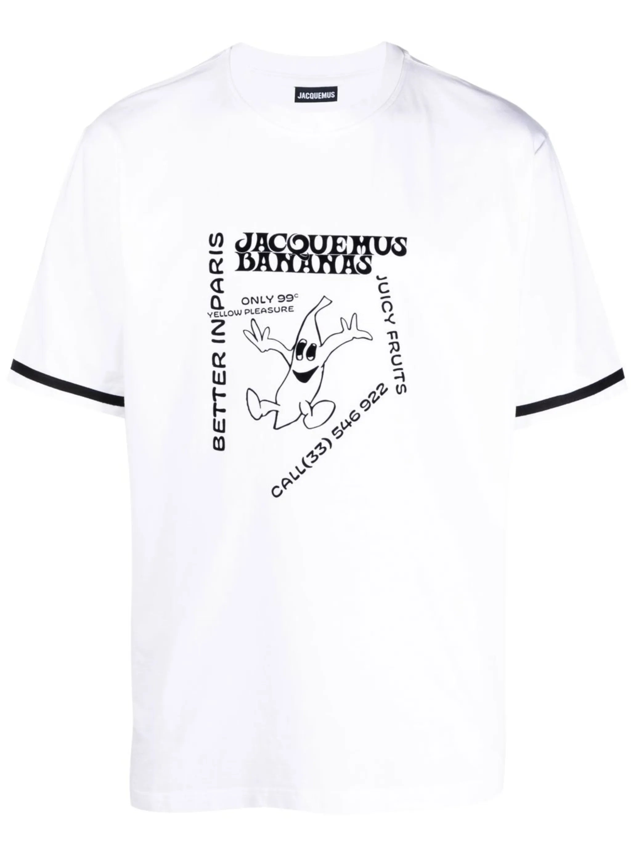 Banana-print boxy-cut T-shirt